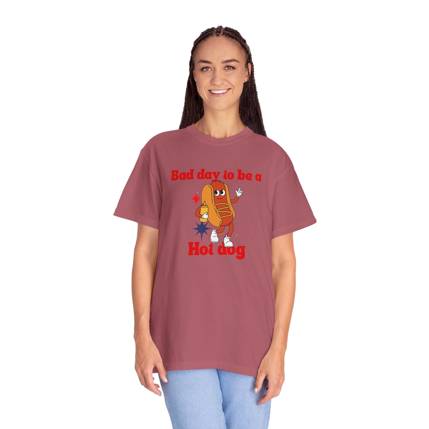 Funny Bad Day to be a Hot Dog Unisex Tee