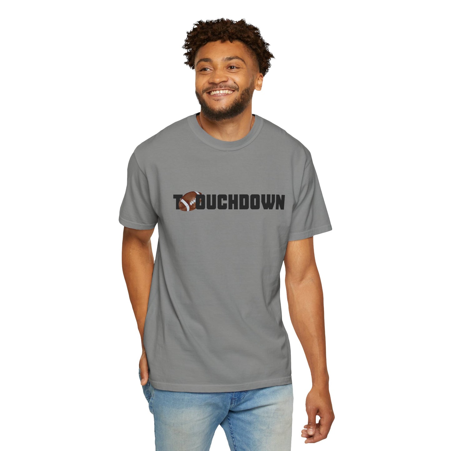 Touchdown Unisex Garment-Dyed T-shirt - Perfect for Game Day, Gifts, Sports Events, Casual Wear, and Football Lovers