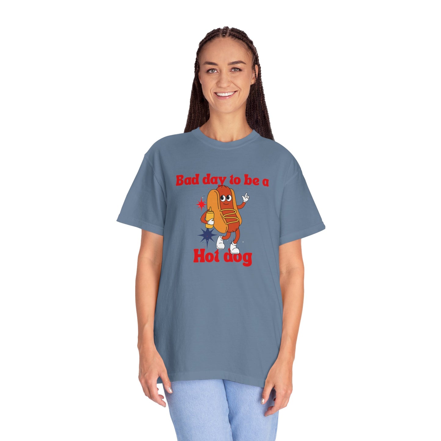 Funny Bad Day to be a Hot Dog Unisex Tee