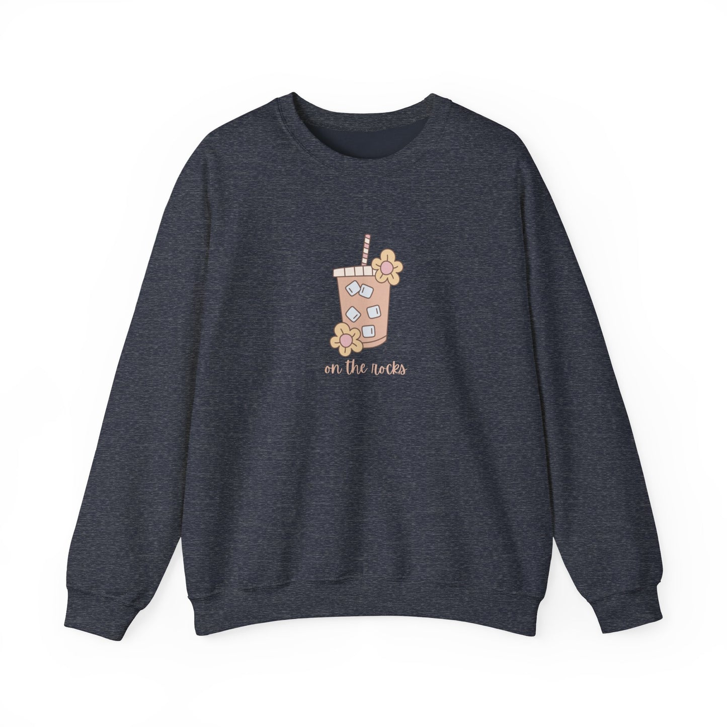 Floral Beverage Crewneck Sweatshirt - Cute Gift for Friends, Casual Wear