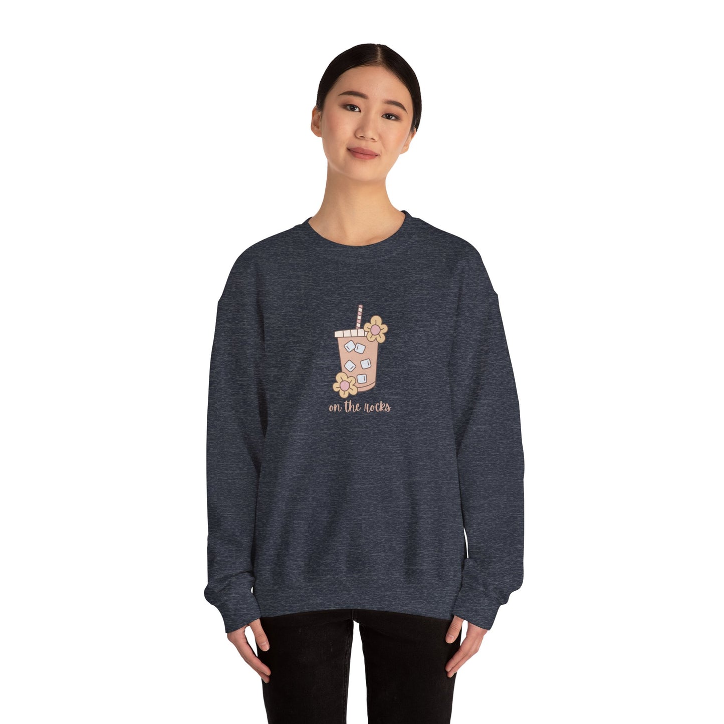 Floral Beverage Crewneck Sweatshirt - Cute Gift for Friends, Casual Wear