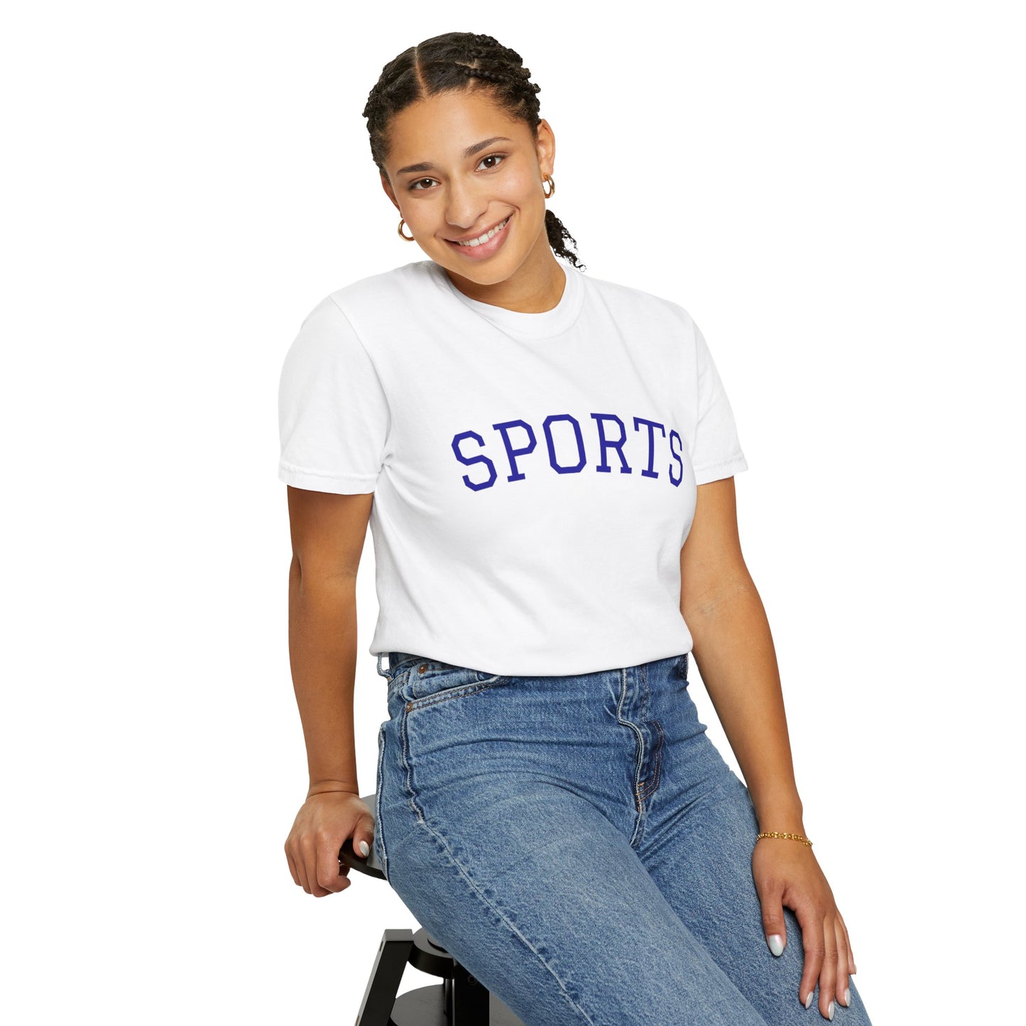 Sports Unisex Garment-Dyed T-shirt, Casual Wear, Workout Top, Gift for Sports Lovers, Athletic Apparel, Summer Tee