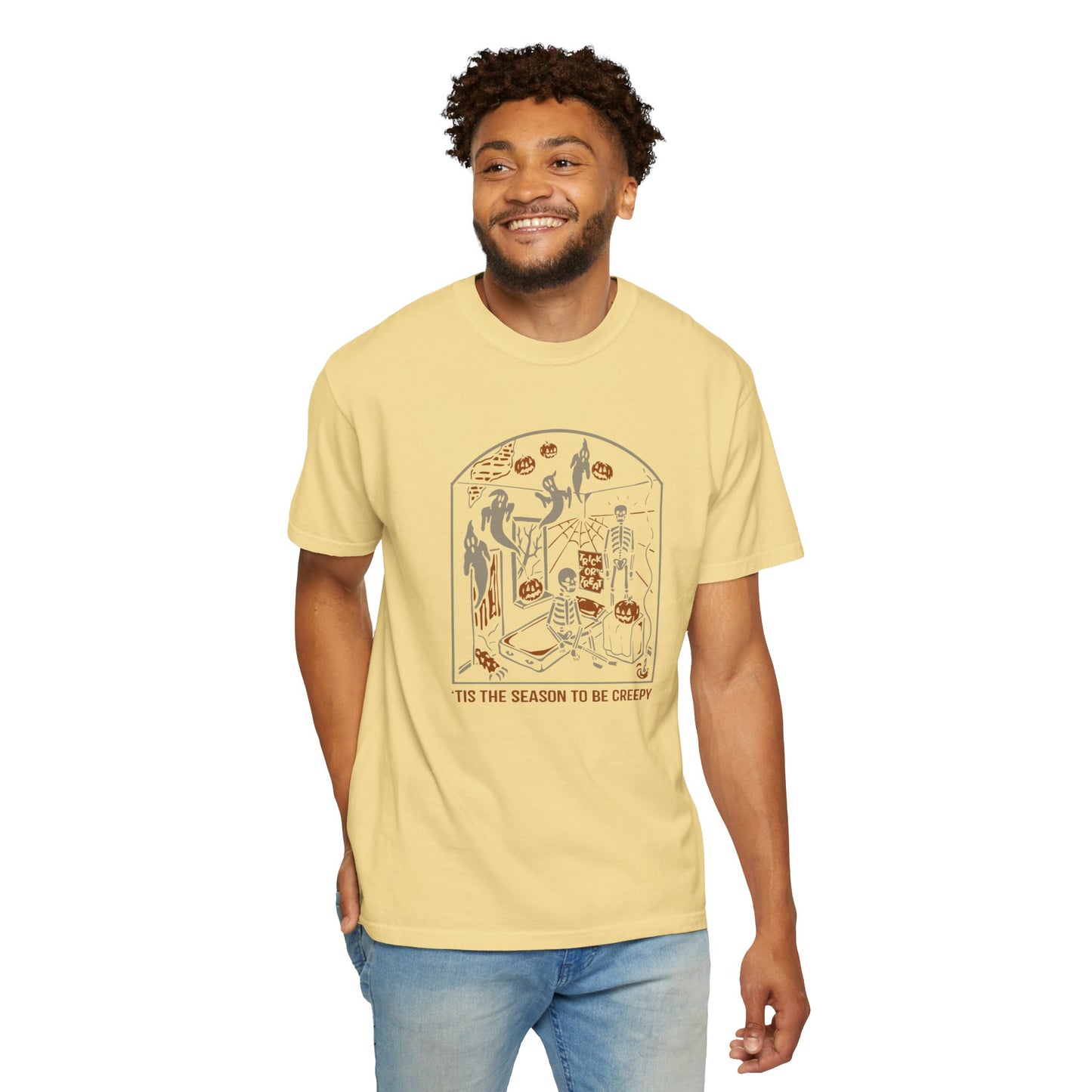 'Tis the Season to be Creepy, Holiday Unisex Tee, Halloween Shirt, Spooky T-Shirt, Casual Wear, Gift for Halloween Lovers