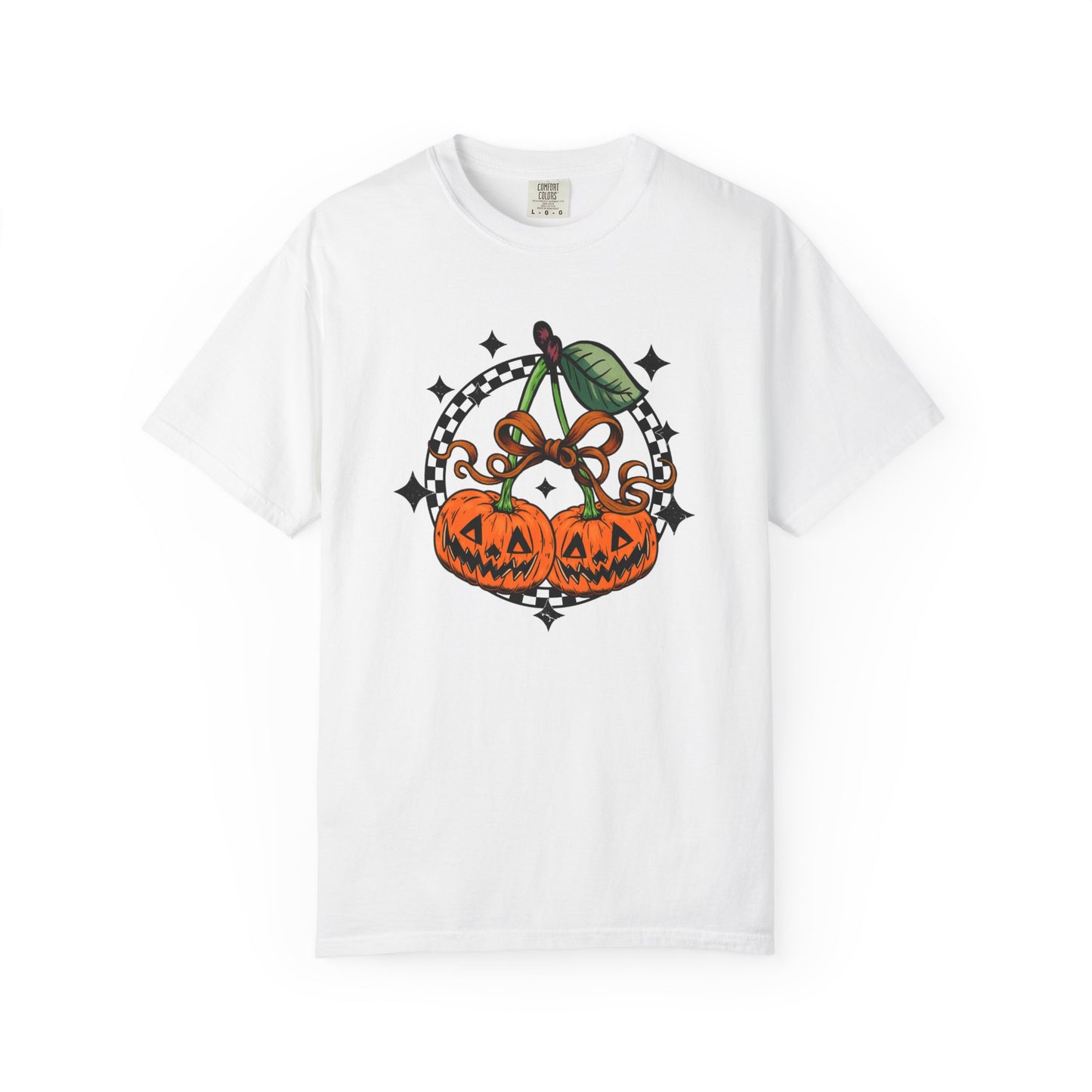 Checkered Pumpkin Unisex T-Shirt | Fall Fashion Tee, Halloween Outfit, Autumn Vibes, Cozy Wear, Gift for Her
