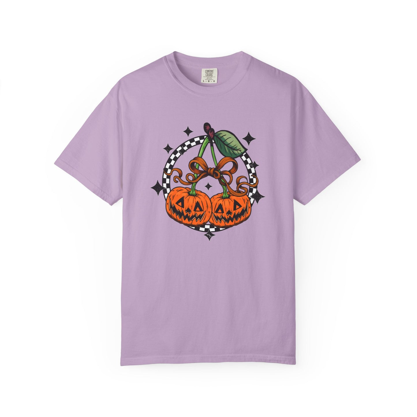 Checkered Pumpkin Unisex T-Shirt | Fall Fashion Tee, Halloween Outfit, Autumn Vibes, Cozy Wear, Gift for Her