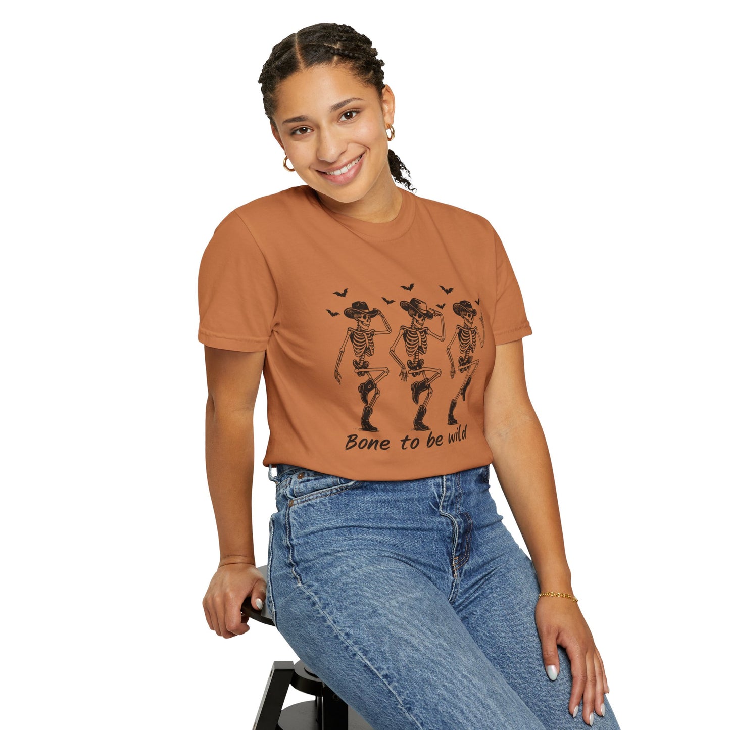 Bone to Be Wild Skeleton T-Shirt, Unisex Halloween Tee, Fun Graphic Shirt, Festive Casual Wear, Gift for Party Lovers