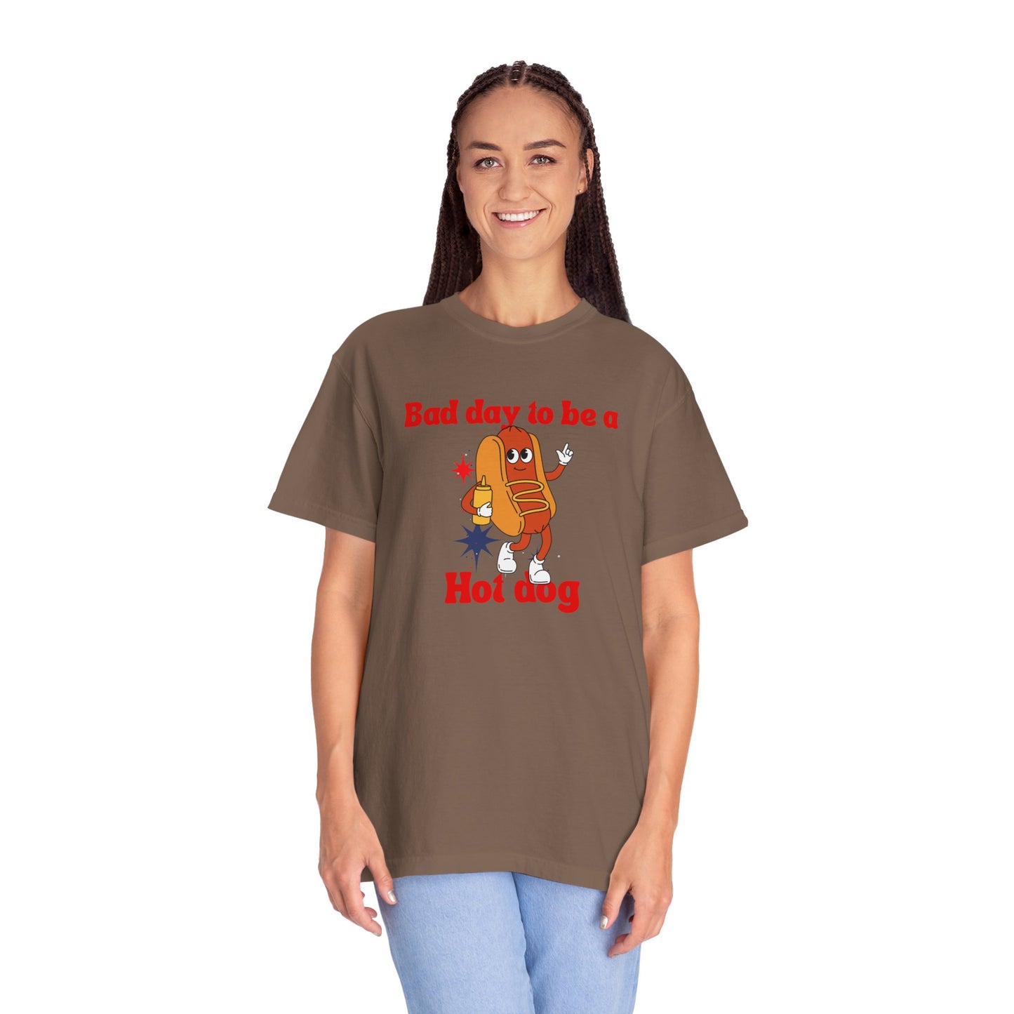 Funny Bad Day to be a Hot Dog Unisex Tee
