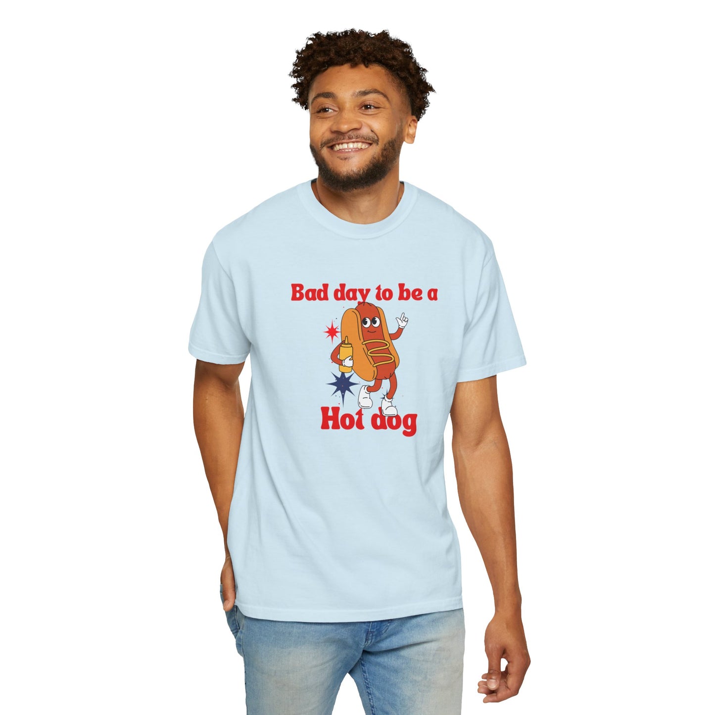 Funny Bad Day to be a Hot Dog Unisex Tee