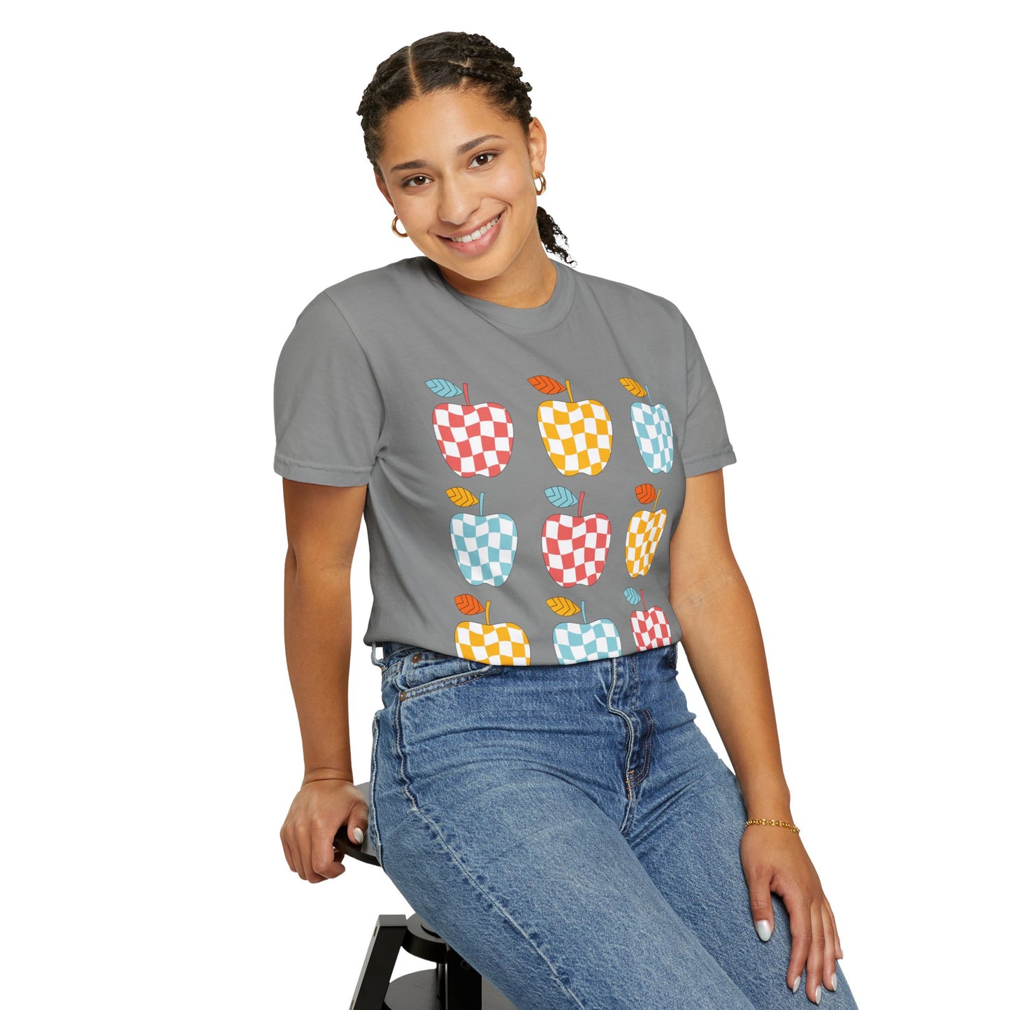 Teacher Funky Colorful Apples T-Shirt