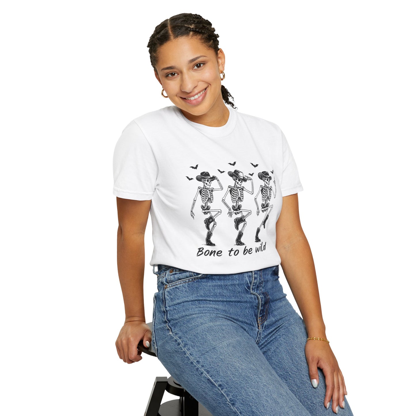 Bone to Be Wild Skeleton T-Shirt, Unisex Halloween Tee, Fun Graphic Shirt, Festive Casual Wear, Gift for Party Lovers