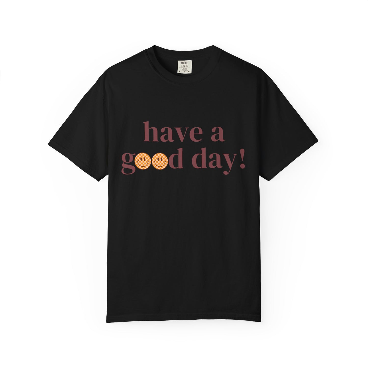 Positive Vibes T-Shirt with Smiley Face - Unisex Garment-Dyed Tee, Gift for Friends, Casual Everyday Wear, Birthday, Encouragement