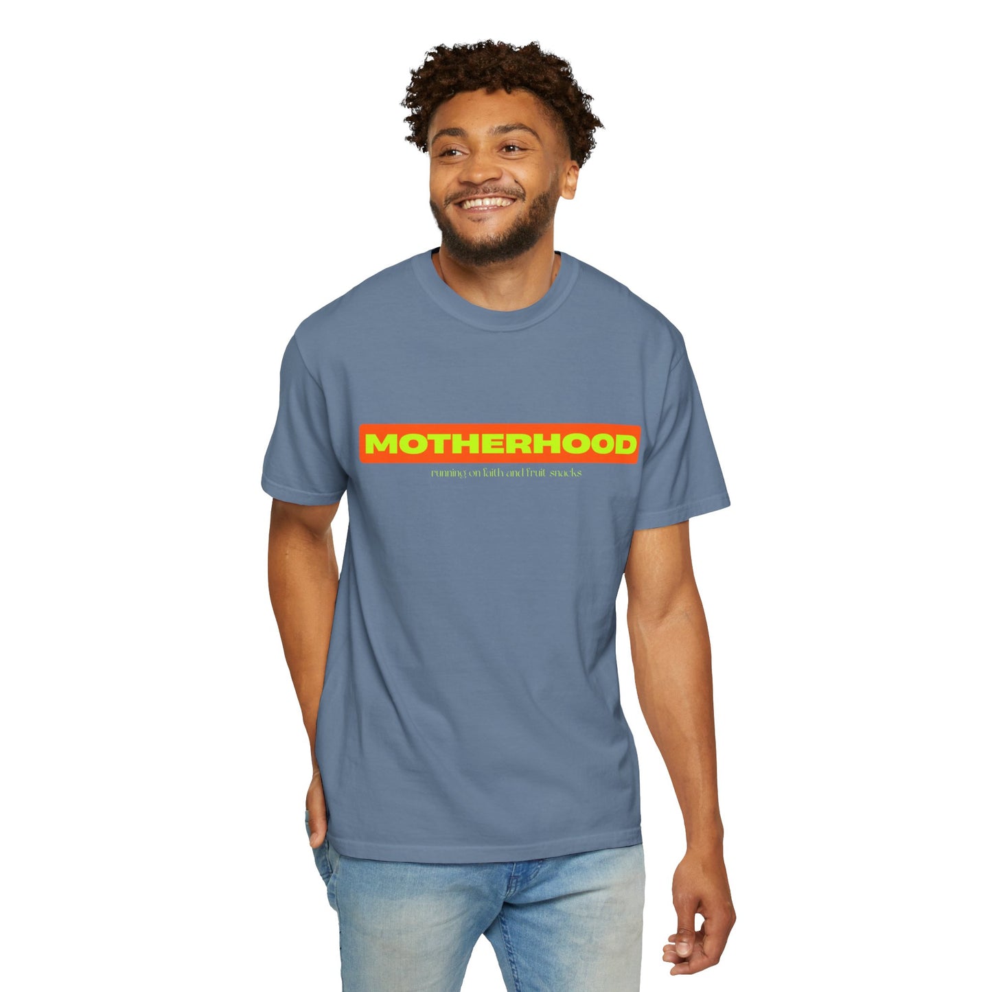Running on Faith and Fruit Snacks Motherhood Unisex T-shirt, Perfect Gift for Moms, Cute Casual Wear, Mother's Day, Baby Shower, Maternity Style
