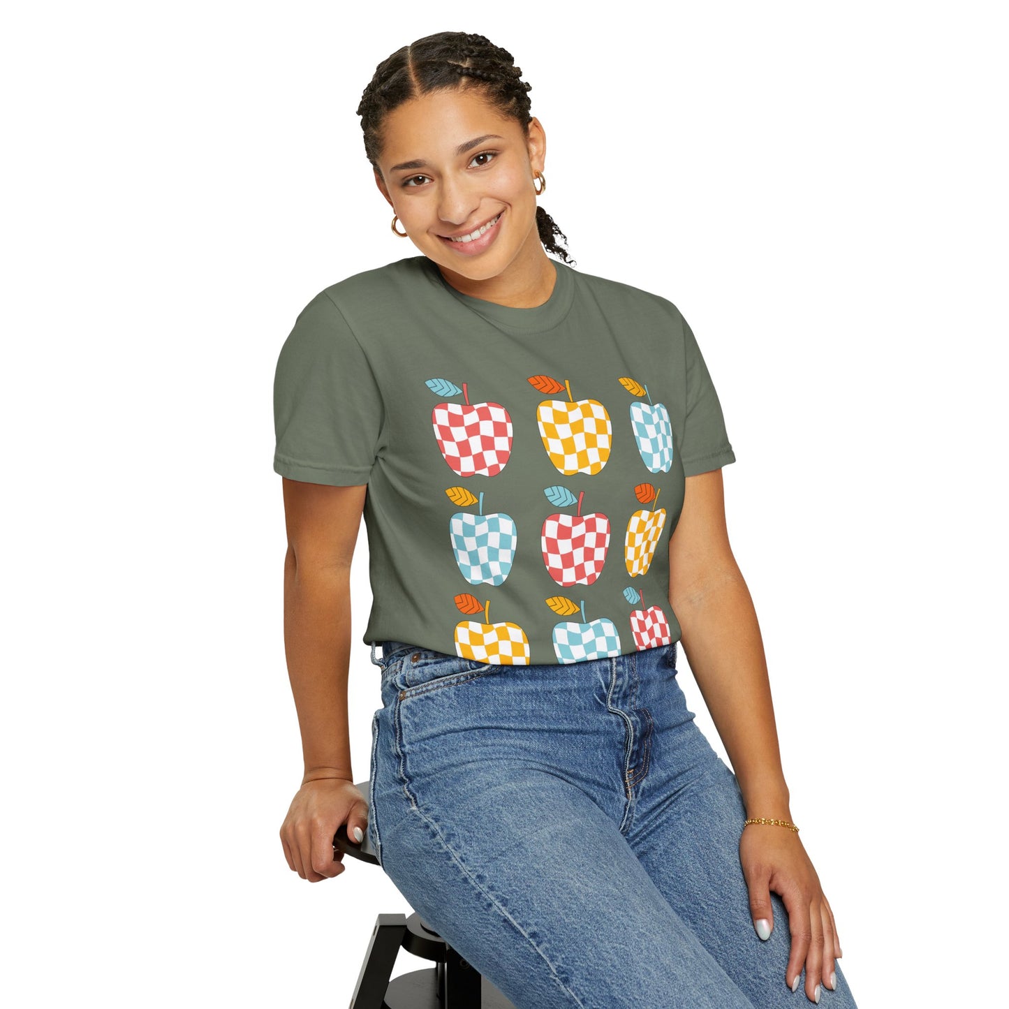 Teacher Funky Colorful Apples T-Shirt