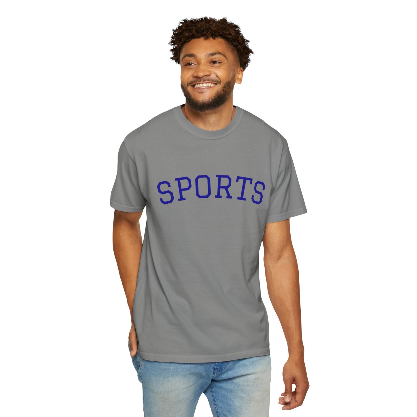 Sports Unisex Garment-Dyed T-shirt, Casual Wear, Workout Top, Gift for Sports Lovers, Athletic Apparel, Summer Tee