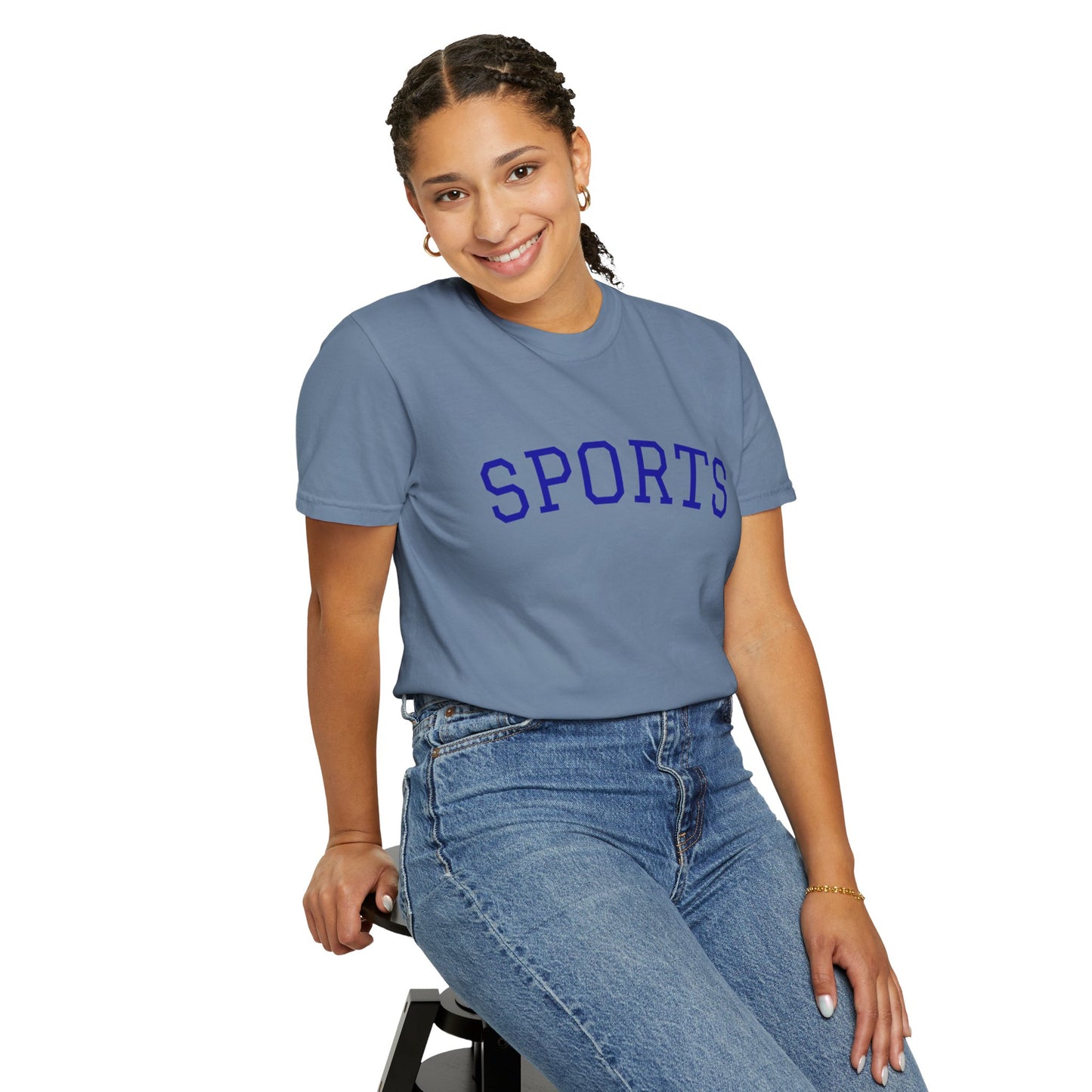 Sports Unisex Garment-Dyed T-shirt, Casual Wear, Workout Top, Gift for Sports Lovers, Athletic Apparel, Summer Tee