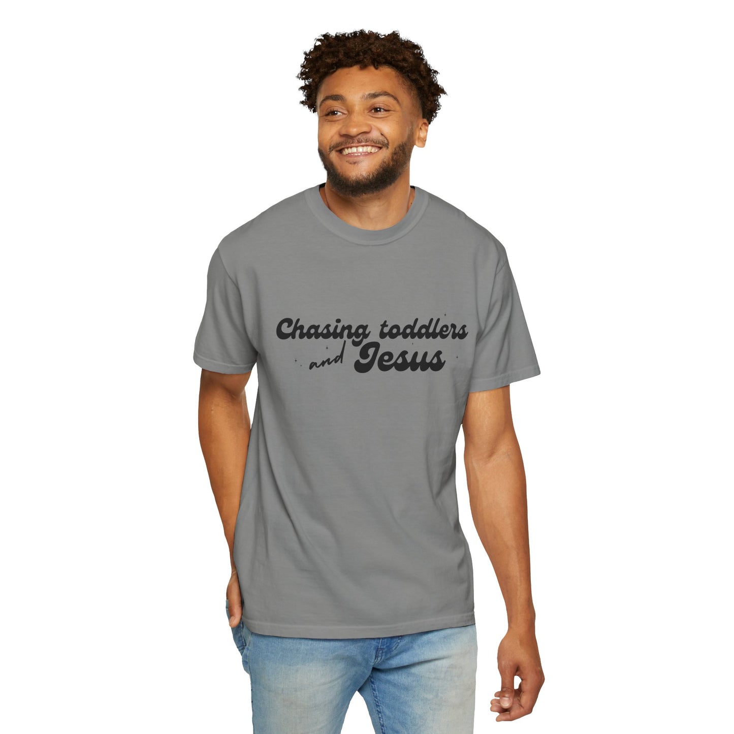 Chasing Toddlers and Jesus T-Shirt, Vintage Mommy Tee, Faith-Based Apparel, Gift for Parents, Church Activities, Casual Wear