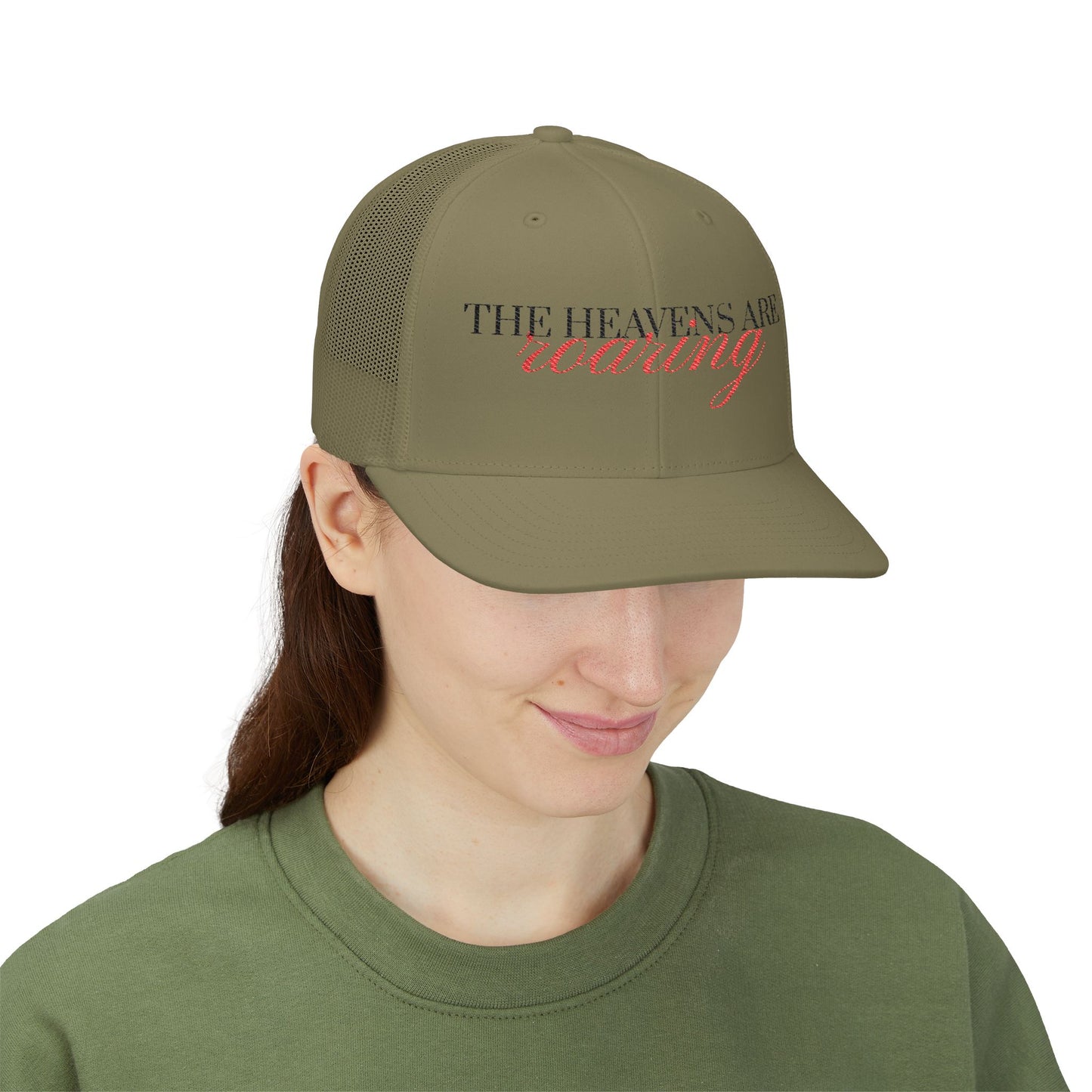 Embroidered Snapback Trucker Cap - The Heavens are Roaring - Perfect Gift for Holidays, Casual Outfits, Festivals, Unique Style, Adjustable Fit
