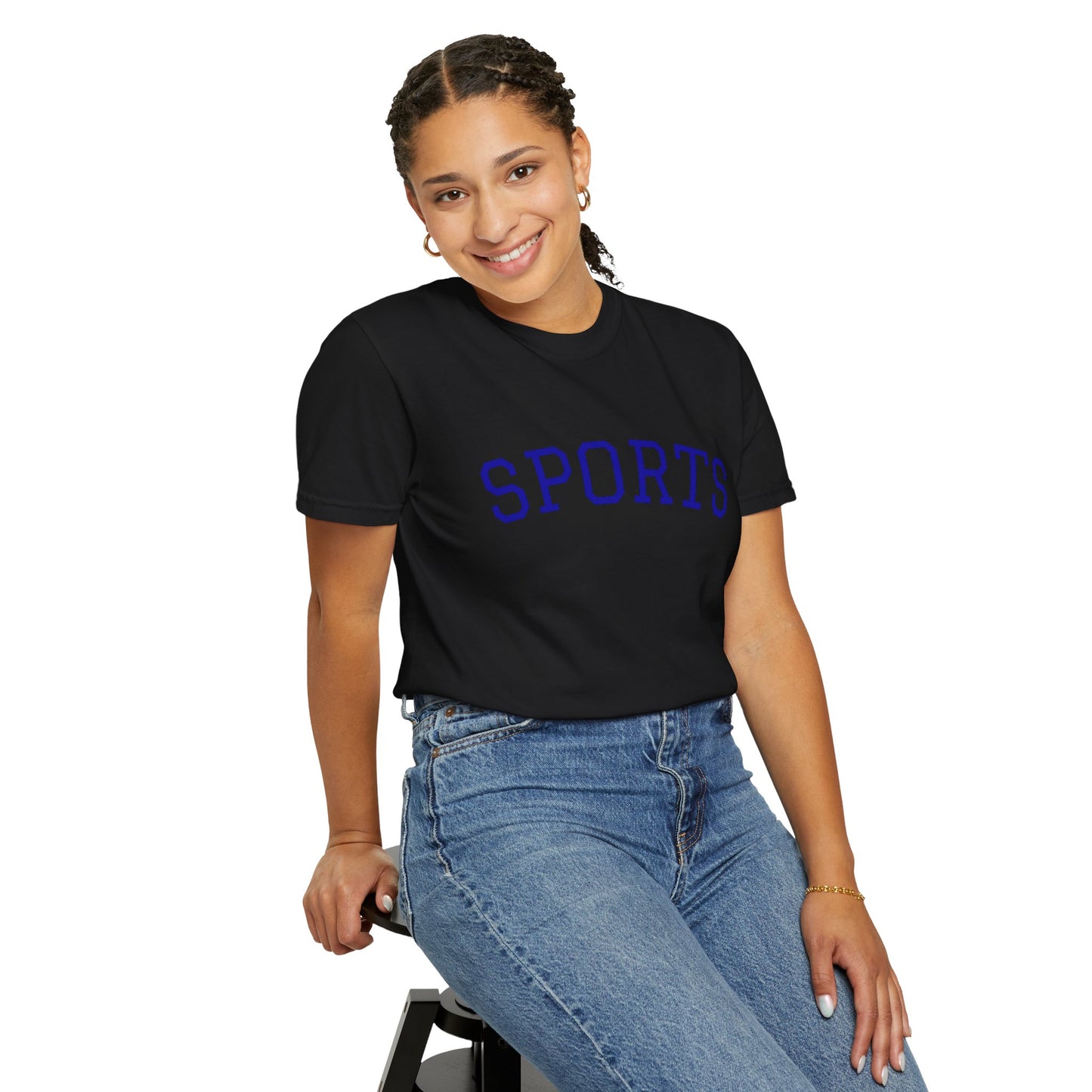 Sports Unisex Garment-Dyed T-shirt, Casual Wear, Workout Top, Gift for Sports Lovers, Athletic Apparel, Summer Tee