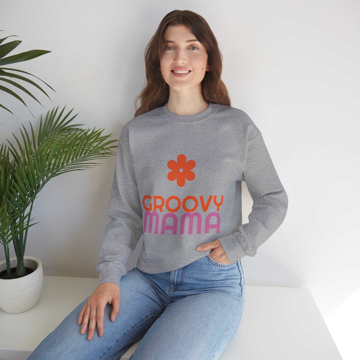 Groovy Mama Crewneck Sweatshirt - Unisex Heavy Blend™