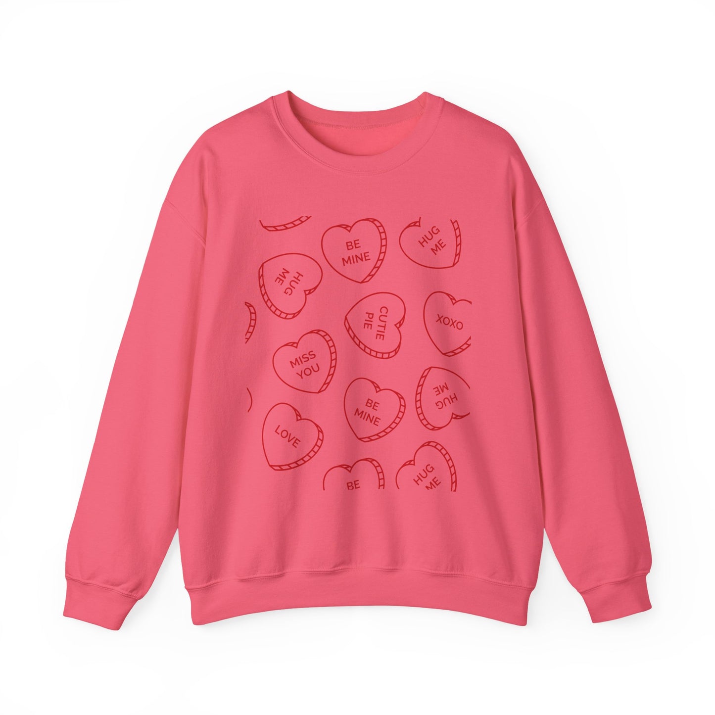 Candy Heart Crewneck Sweatshirt - Heart Design - Cute and Cozy