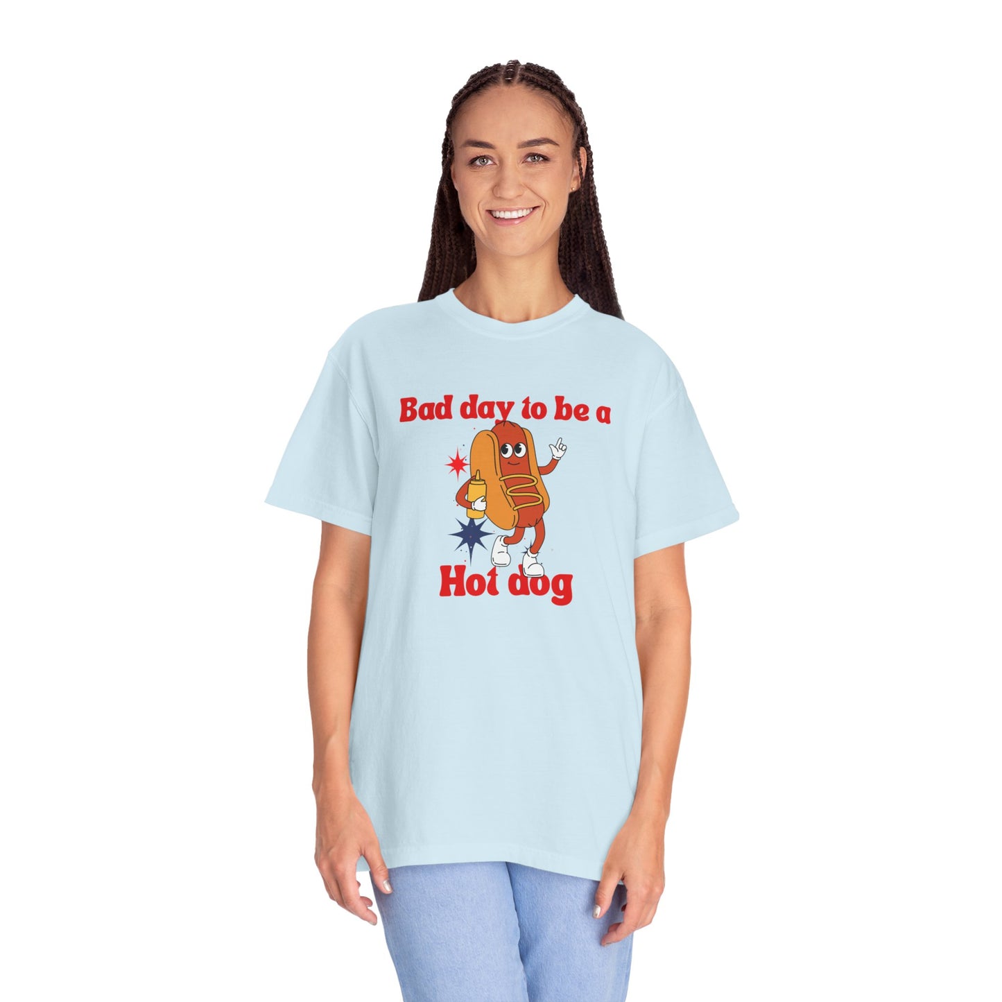 Funny Bad Day to be a Hot Dog Unisex Tee
