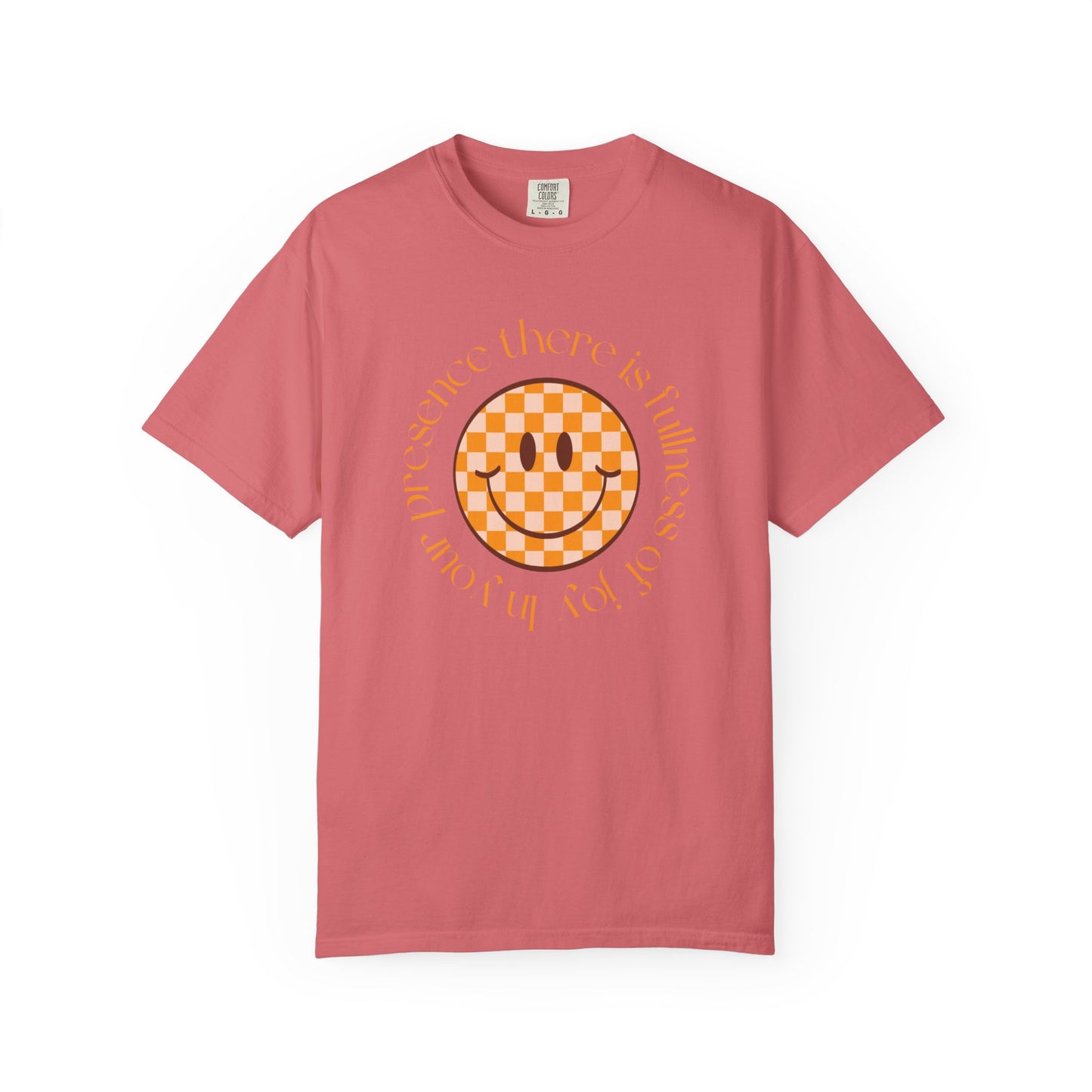 Smiley Face Fullness of Joy Unisex Garment-Dyed T-Shirt, Casual Tee, Streetwear, Gifts for Friends, Summer Vibes, Smile Merchandise