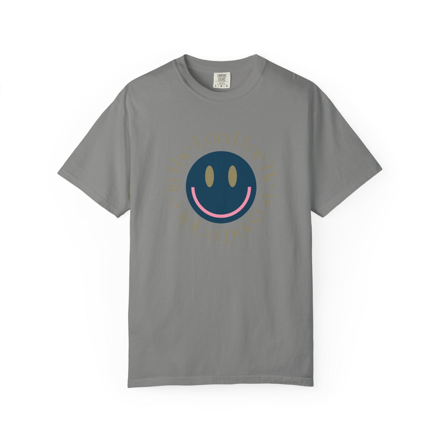 Rejoice in the Lord Smiley Face Christian T-Shirt, Unisex Tee, Inspirational Clothing, Gift for Believers, Casual Wear, Faith-Based Apparel