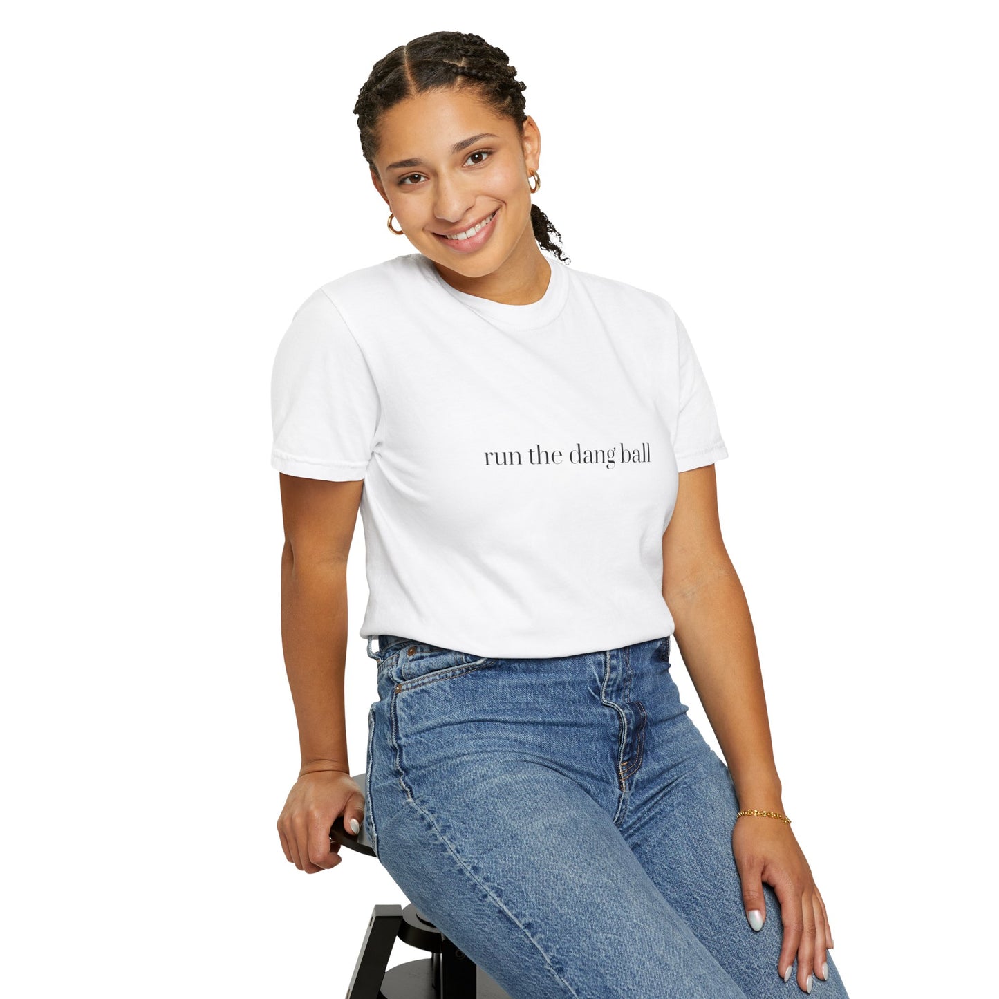 Casual Statement T-Shirt - Run the Dang Ball, Unisex tee for Sports Lovers, Fun Casual Wear, Gift for Friends, Motivational Shirt