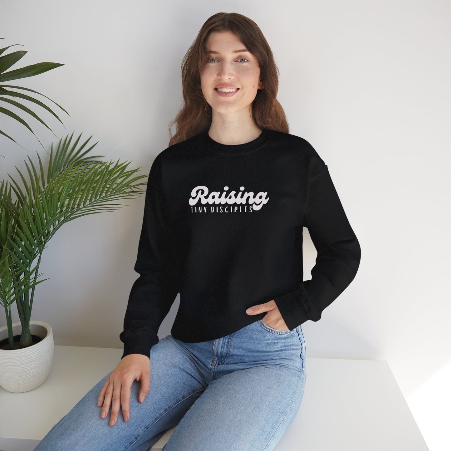 Inspirational Parenting Sweatshirt, Raising Tiny Disciples, Family Gathering Gift