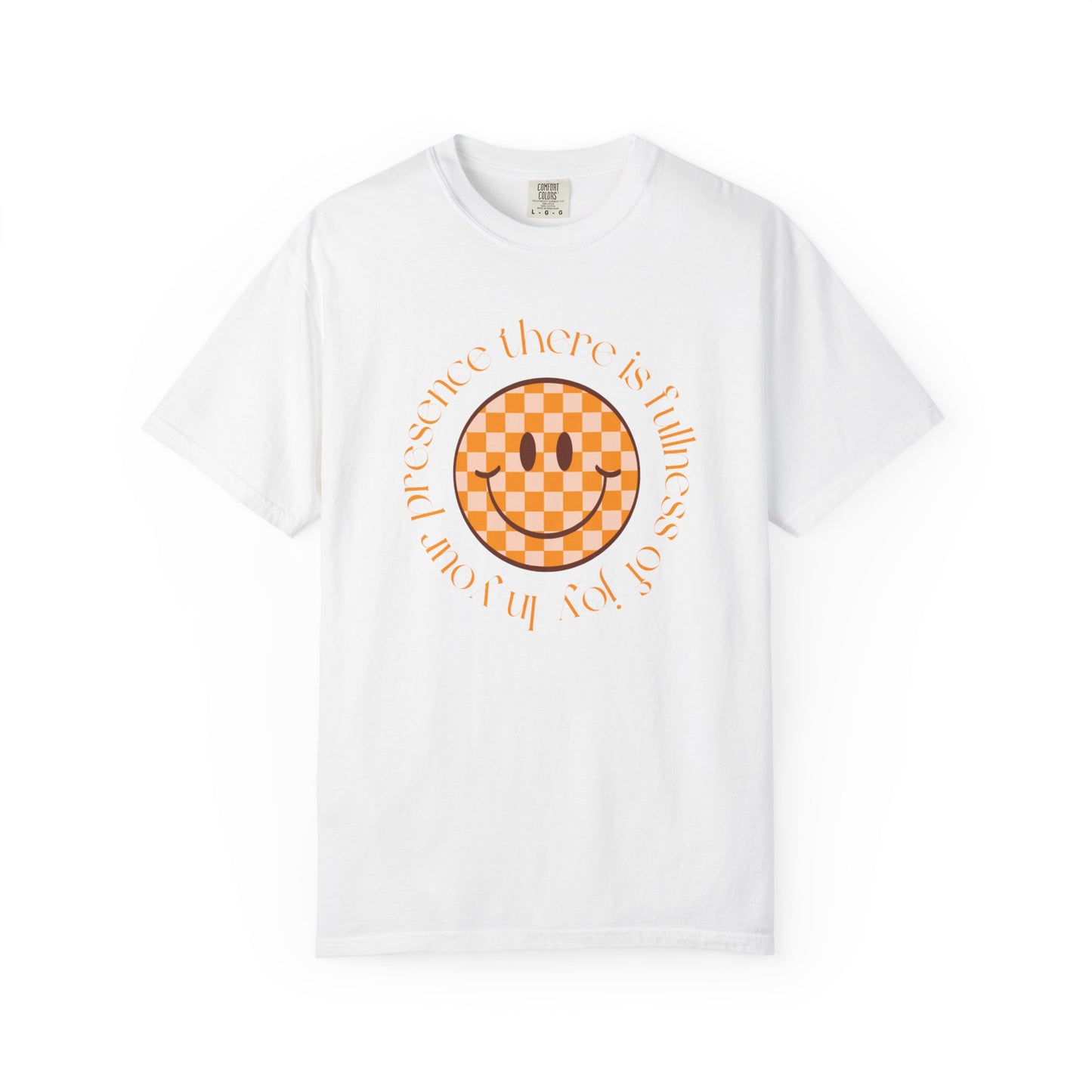 Smiley Face Fullness of Joy Unisex Garment-Dyed T-Shirt, Casual Tee, Streetwear, Gifts for Friends, Summer Vibes, Smile Merchandise
