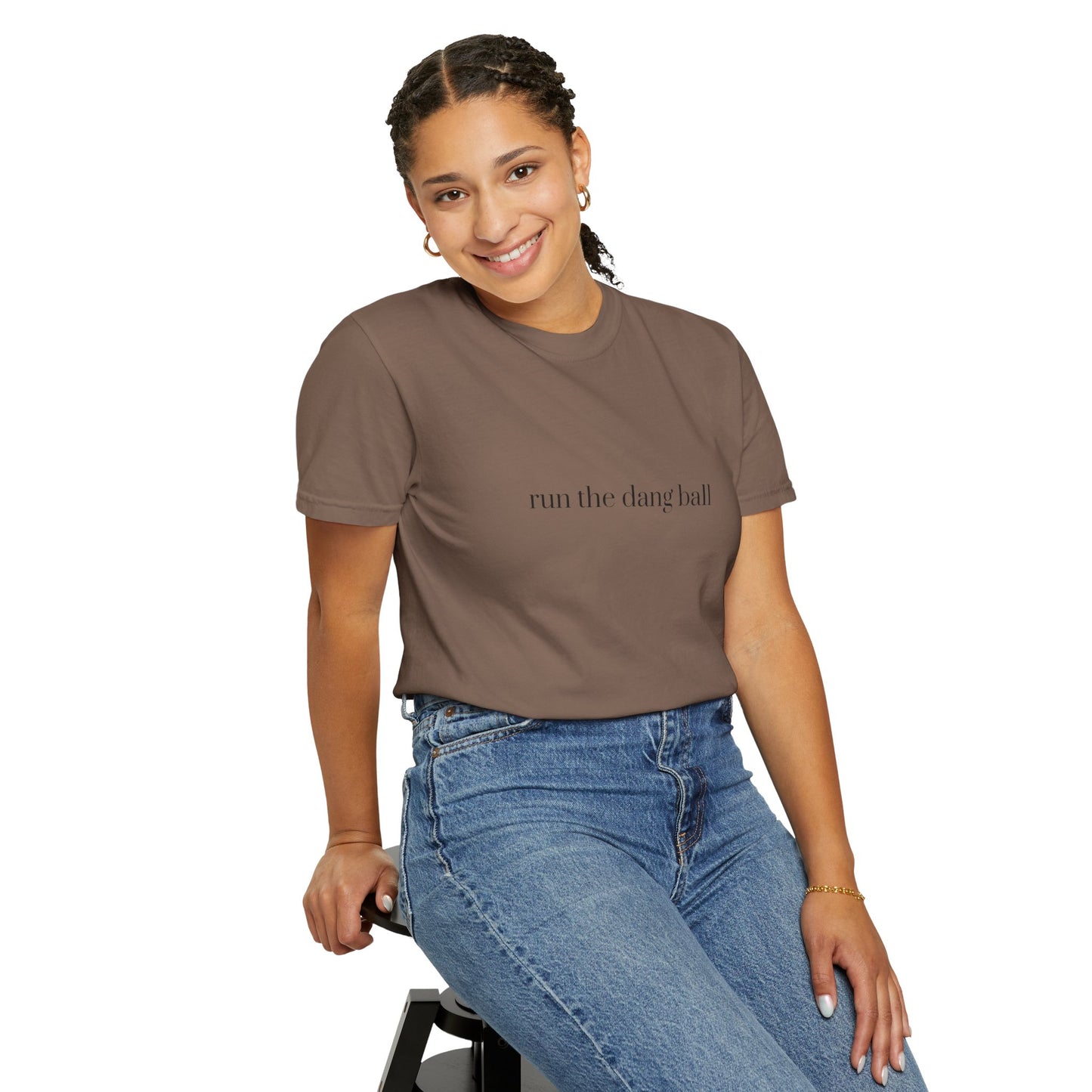 Casual Statement T-Shirt - Run the Dang Ball, Unisex tee for Sports Lovers, Fun Casual Wear, Gift for Friends, Motivational Shirt