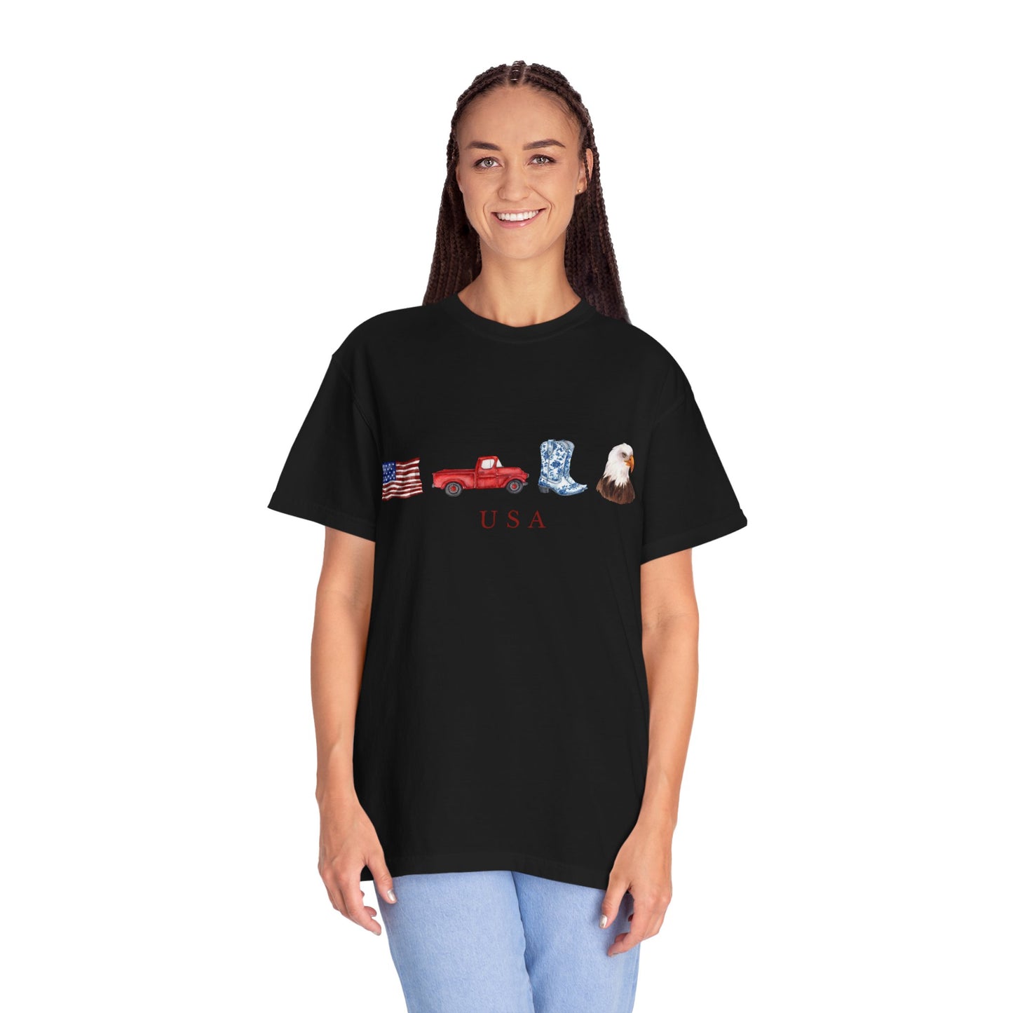T-Shirt USA Truck Boots Eagle