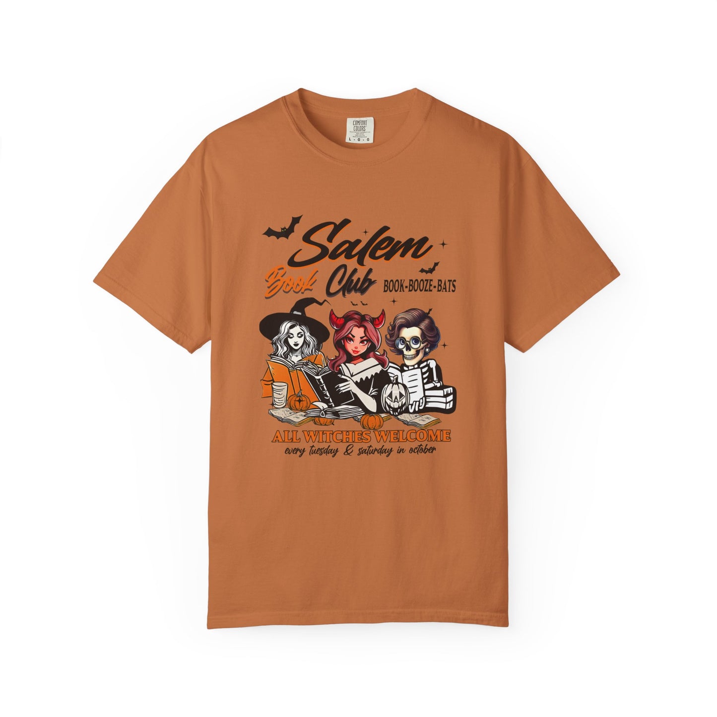 Salem Book Club T-Shirt, Witches Welcome Tee, Unisex Halloween Shirt, Spooky Gift for Readers, Book Lovers Apparel