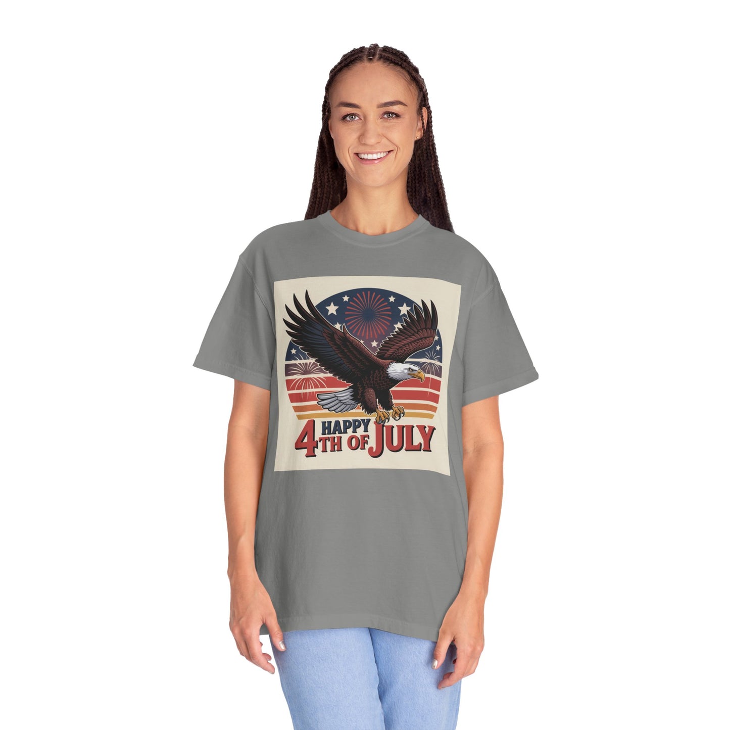 Patriotic Eagle Tee - Perfect for Independence Day, Fourth of July Celebrations, Summer Casual Wear, Unisex, Vintage Style, Gift Idea