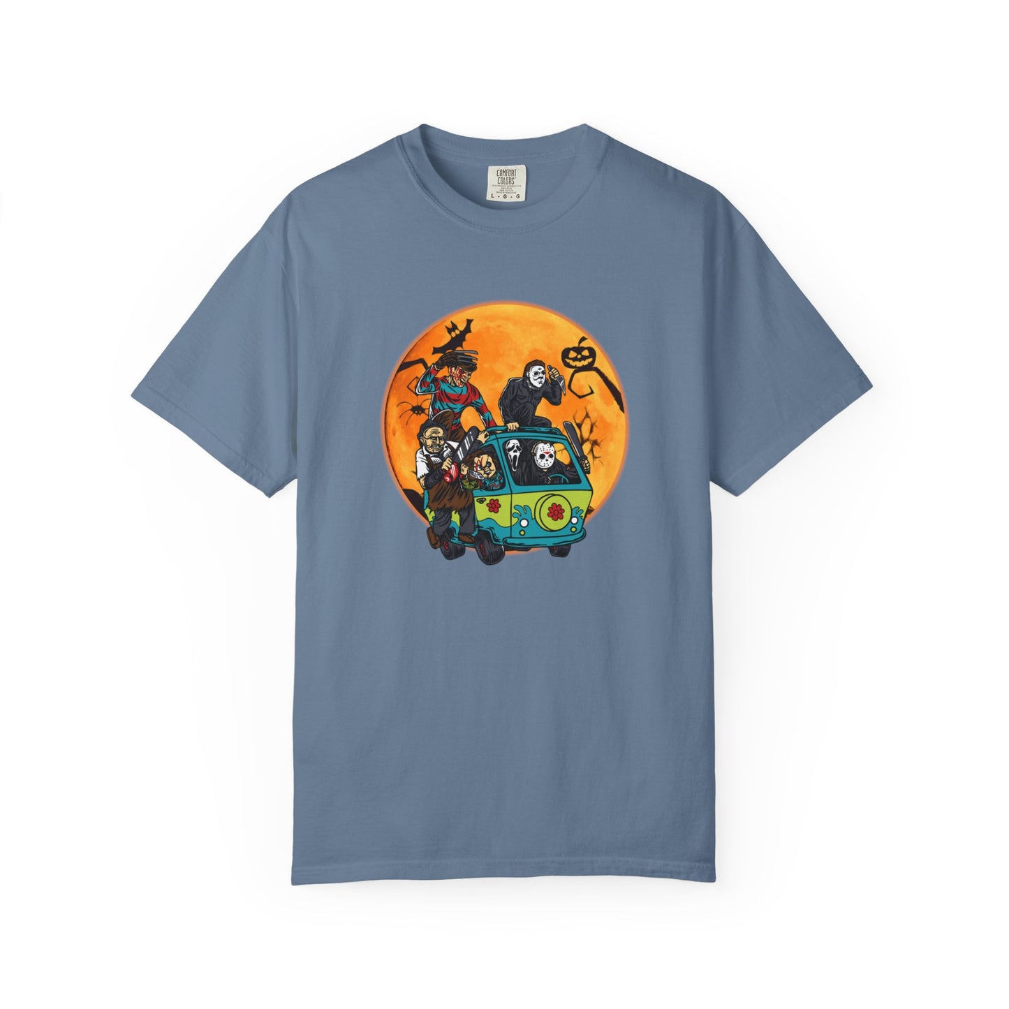 Spooky Adventure T-shirt - Unisex Garment-Dyed, Halloween Costume, Fun Graphic Tee, Festive Outfit, Casual Wear, Gift Idea