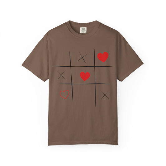 Love Game Tic Tac Toe Hearts T-Shirt