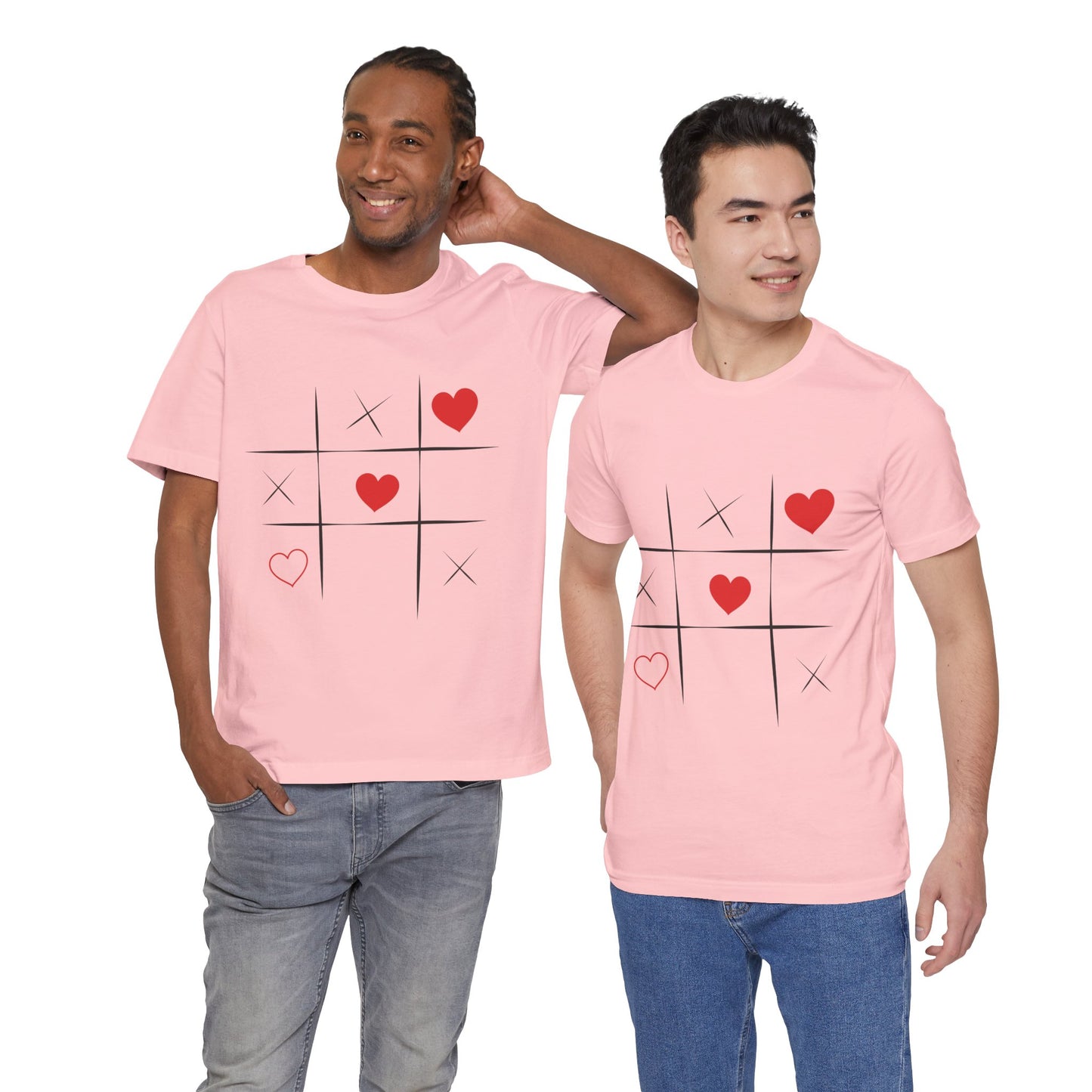 Love Game Tic Tac Toe Hearts T-Shirt