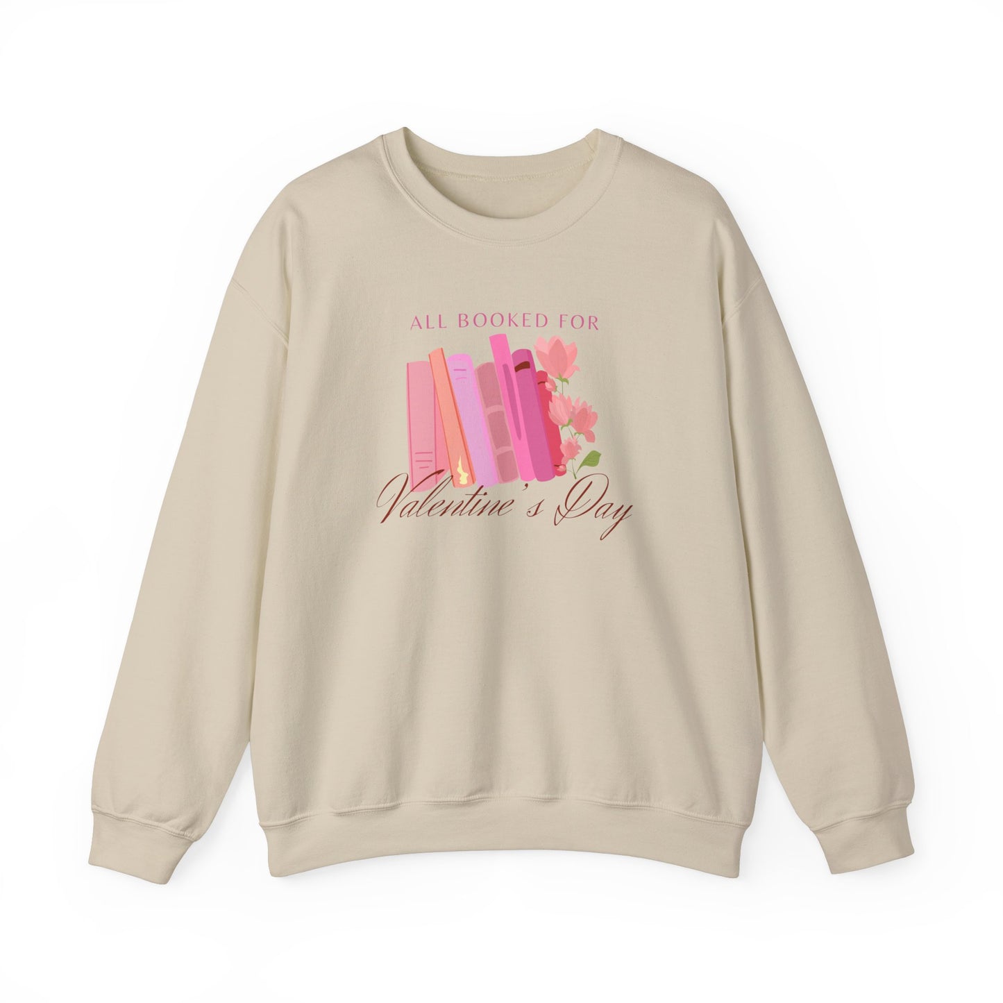 Valentine's Day Book Lover Crewneck Sweatshirt - All Booked