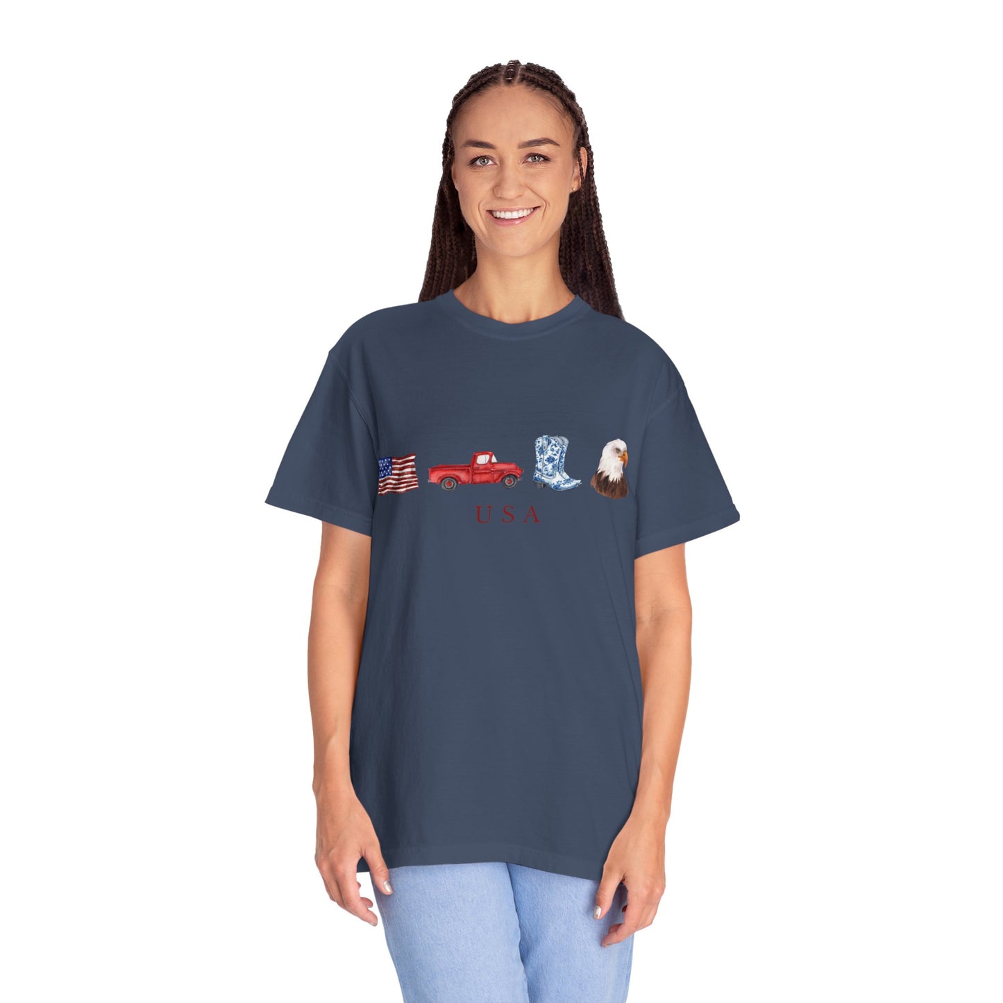 T-Shirt USA Truck Boots Eagle
