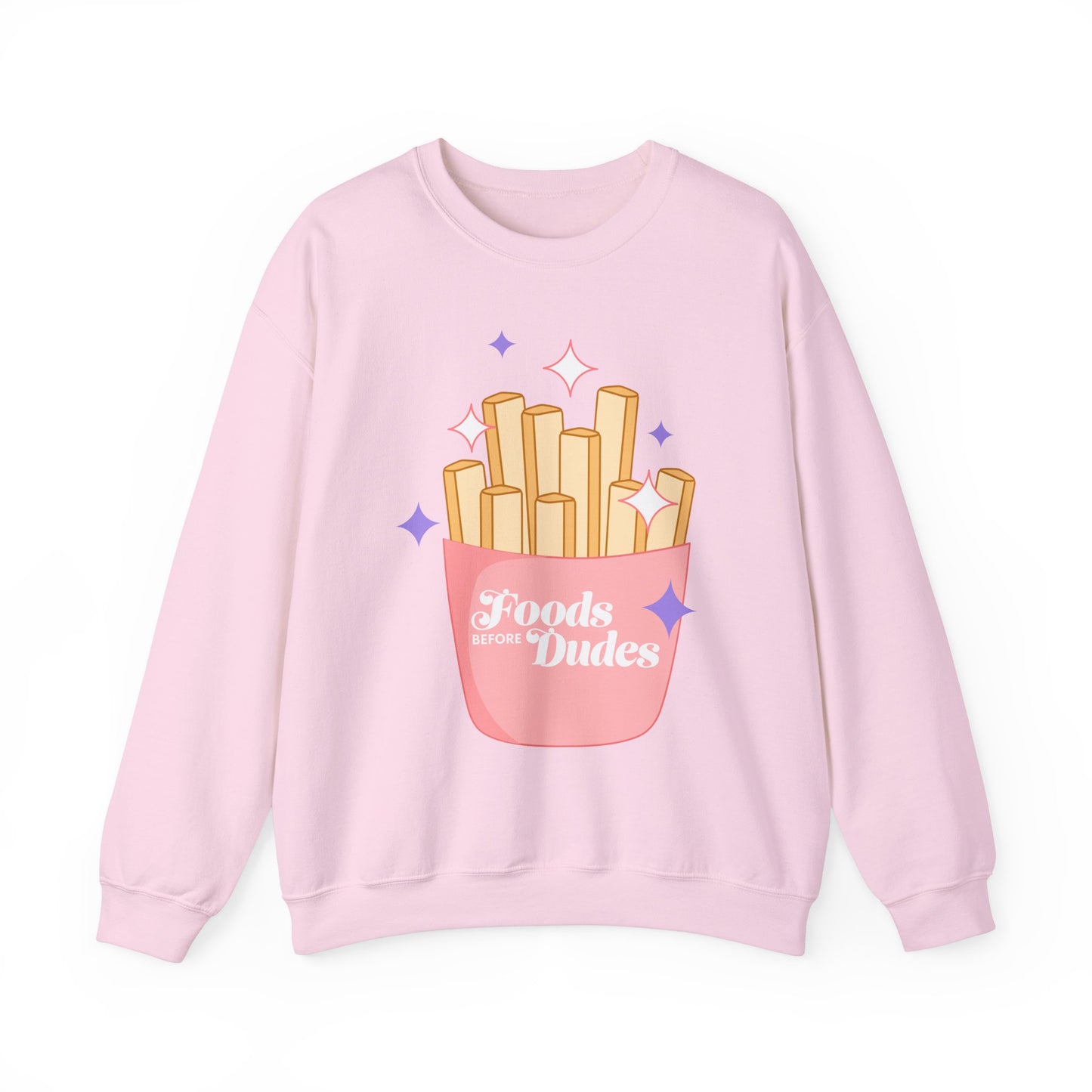 Funny Foodie Crewneck Sweatshirt - 'Foods Before Dudes'