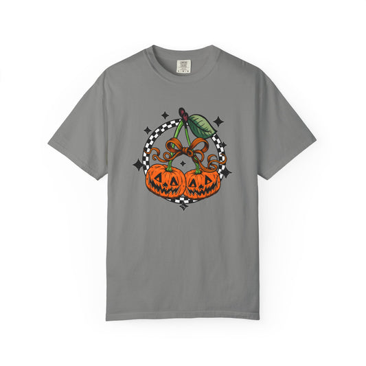 Checkered Pumpkin Unisex T-Shirt | Fall Fashion Tee, Halloween Outfit, Autumn Vibes, Cozy Wear, Gift for Her