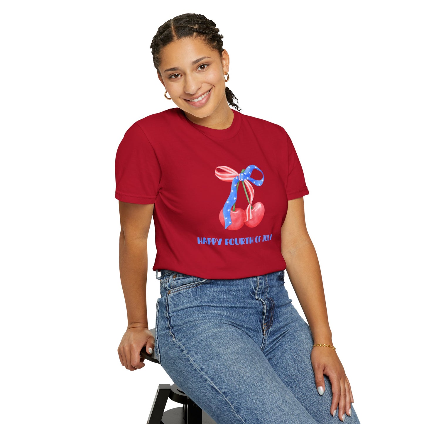 Happy Fourth of July Cherries Unisex Tee