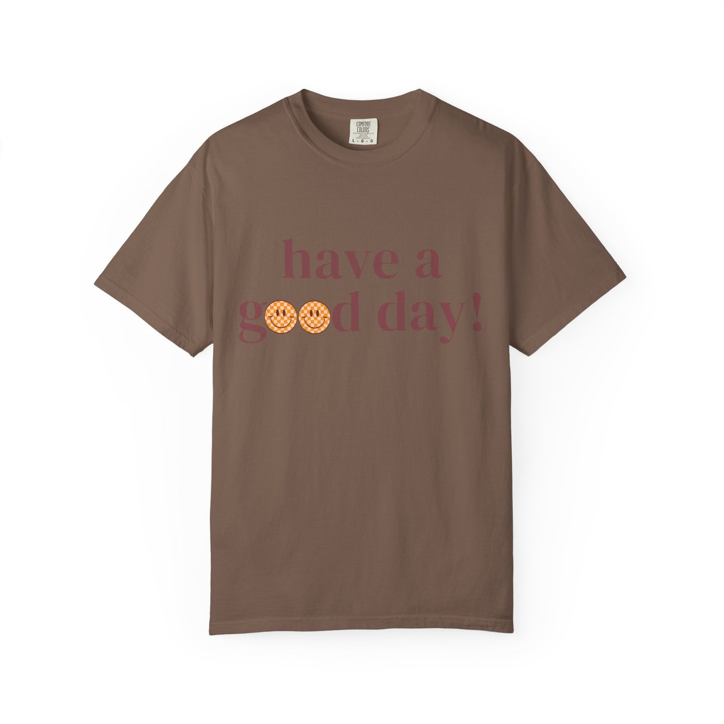 Positive Vibes T-Shirt with Smiley Face - Unisex Garment-Dyed Tee, Gift for Friends, Casual Everyday Wear, Birthday, Encouragement