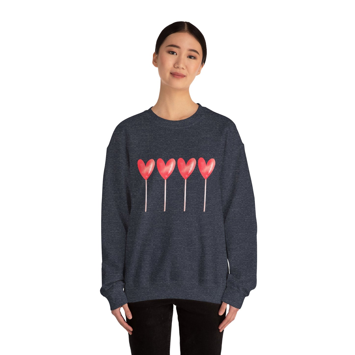 Love Hearts Crewneck Sweatshirt - Unisex Heavy Blend™
