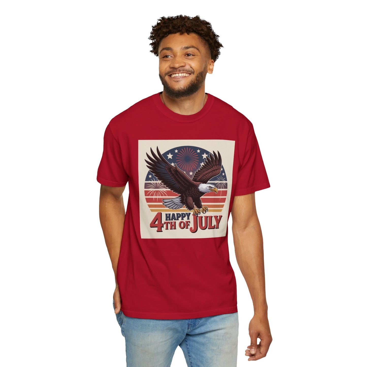 Patriotic Eagle Tee - Perfect for Independence Day, Fourth of July Celebrations, Summer Casual Wear, Unisex, Vintage Style, Gift Idea