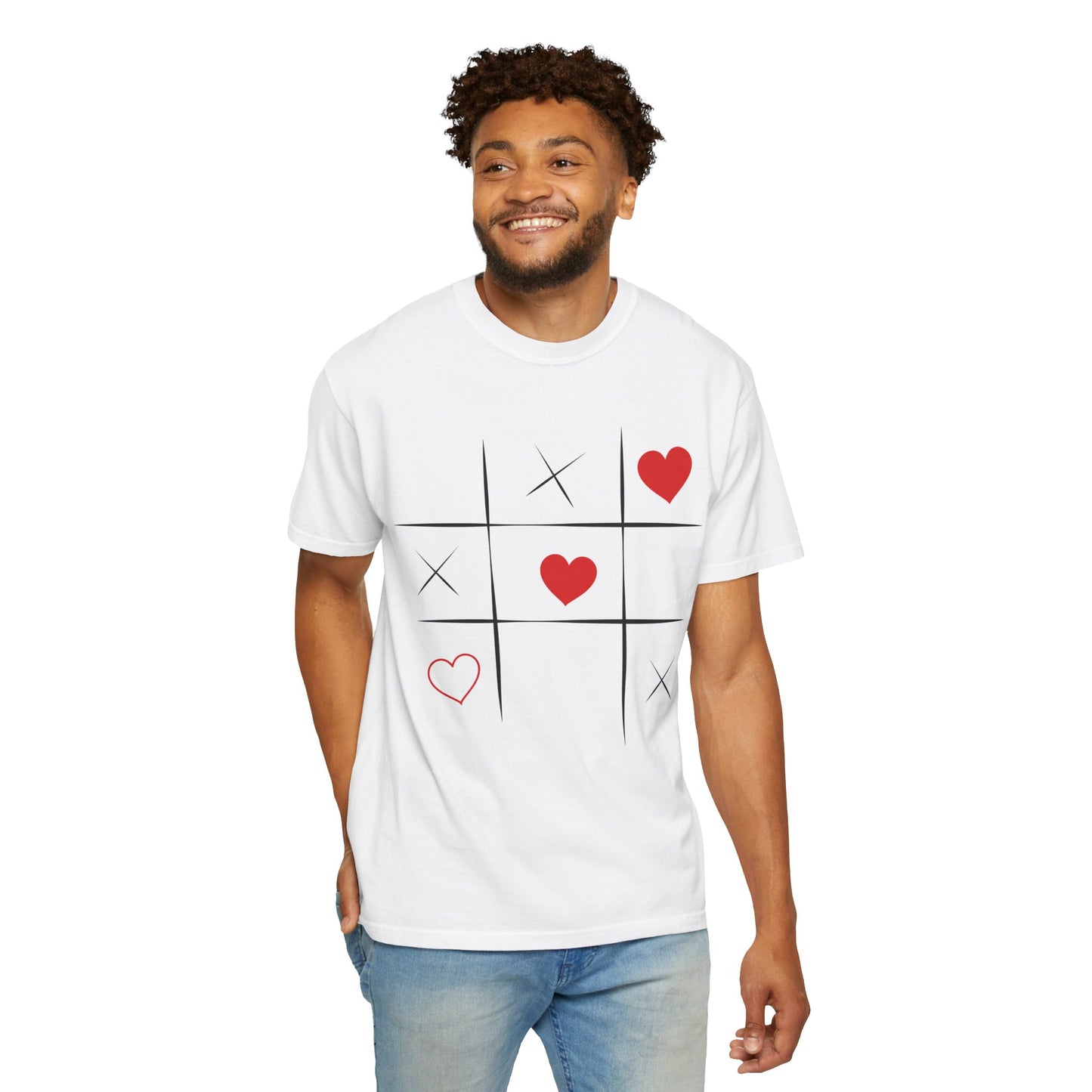 Love Game Tic Tac Toe Hearts T-Shirt