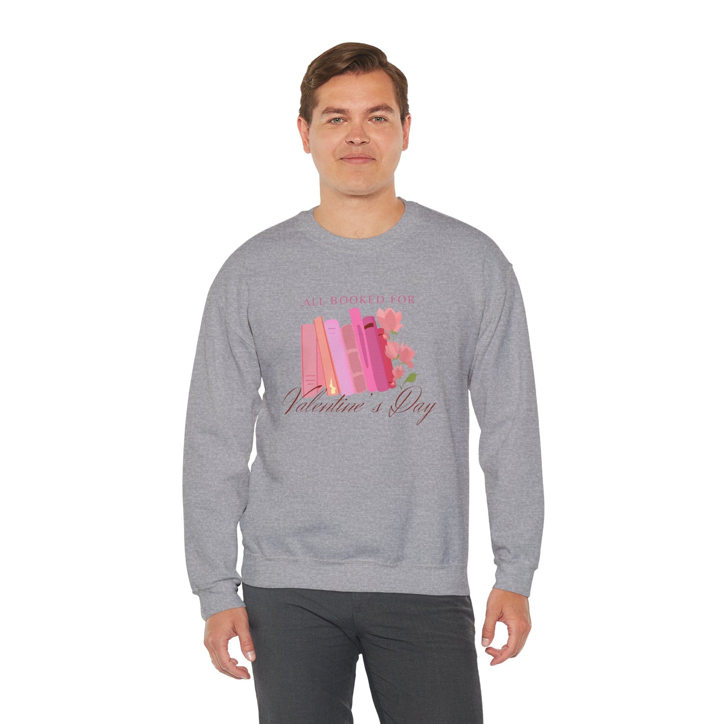 Valentine's Day Book Lover Crewneck Sweatshirt - All Booked