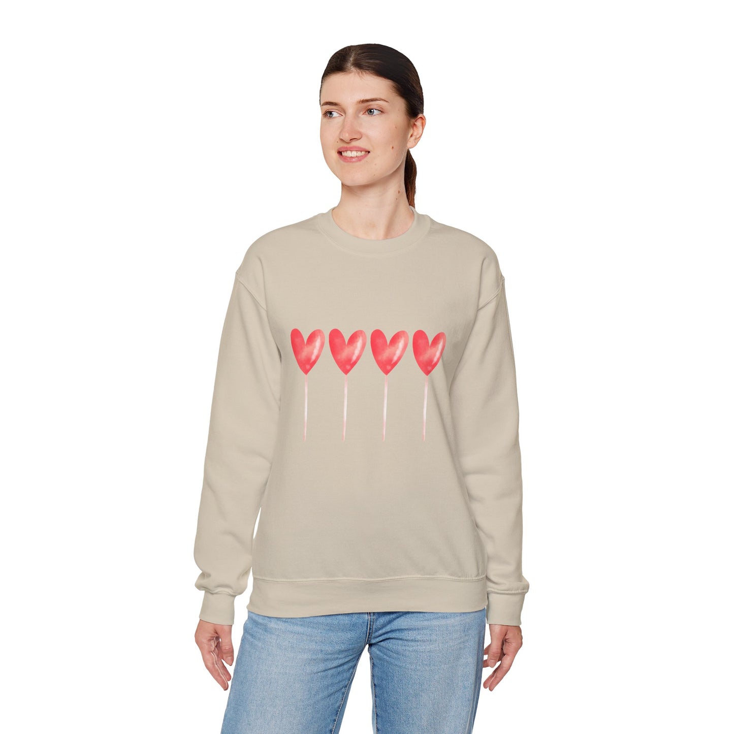 Love Hearts Crewneck Sweatshirt - Unisex Heavy Blend™