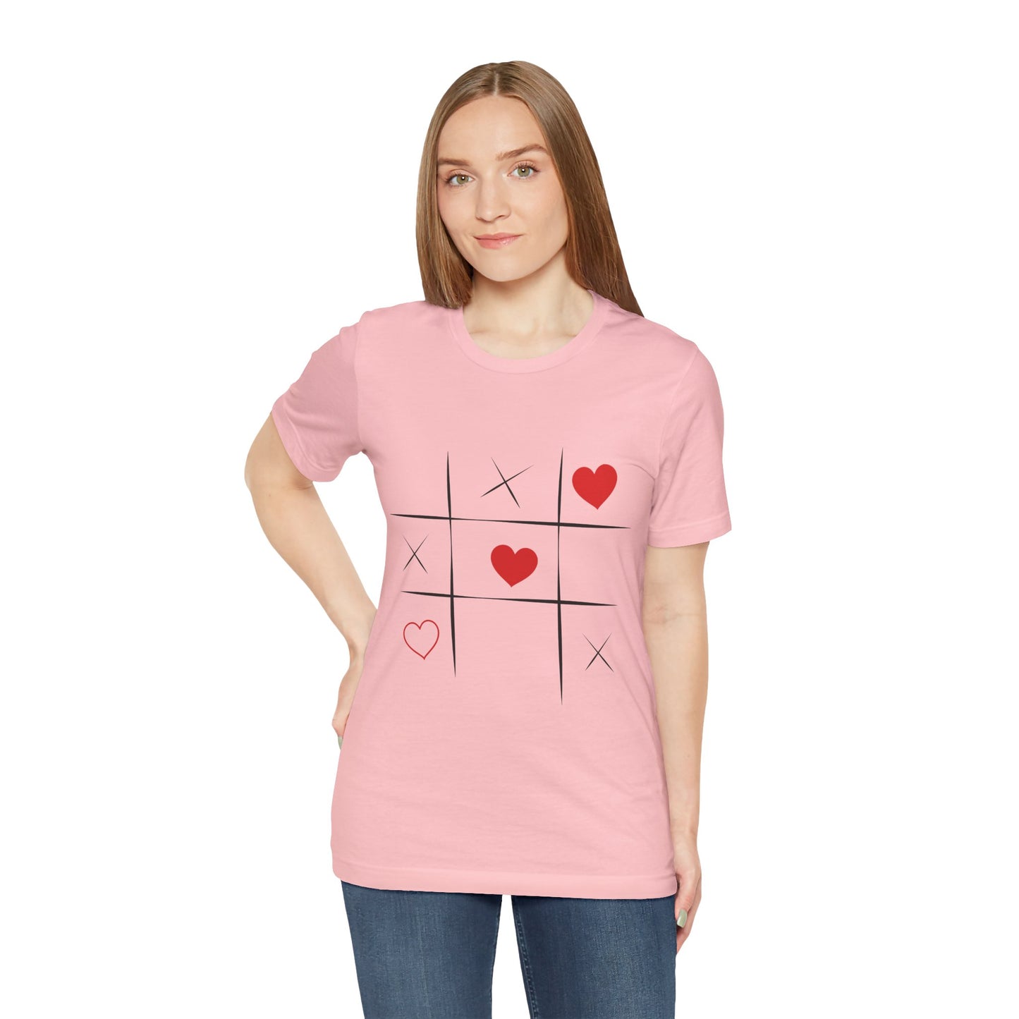 Love Game Tic Tac Toe Hearts T-Shirt