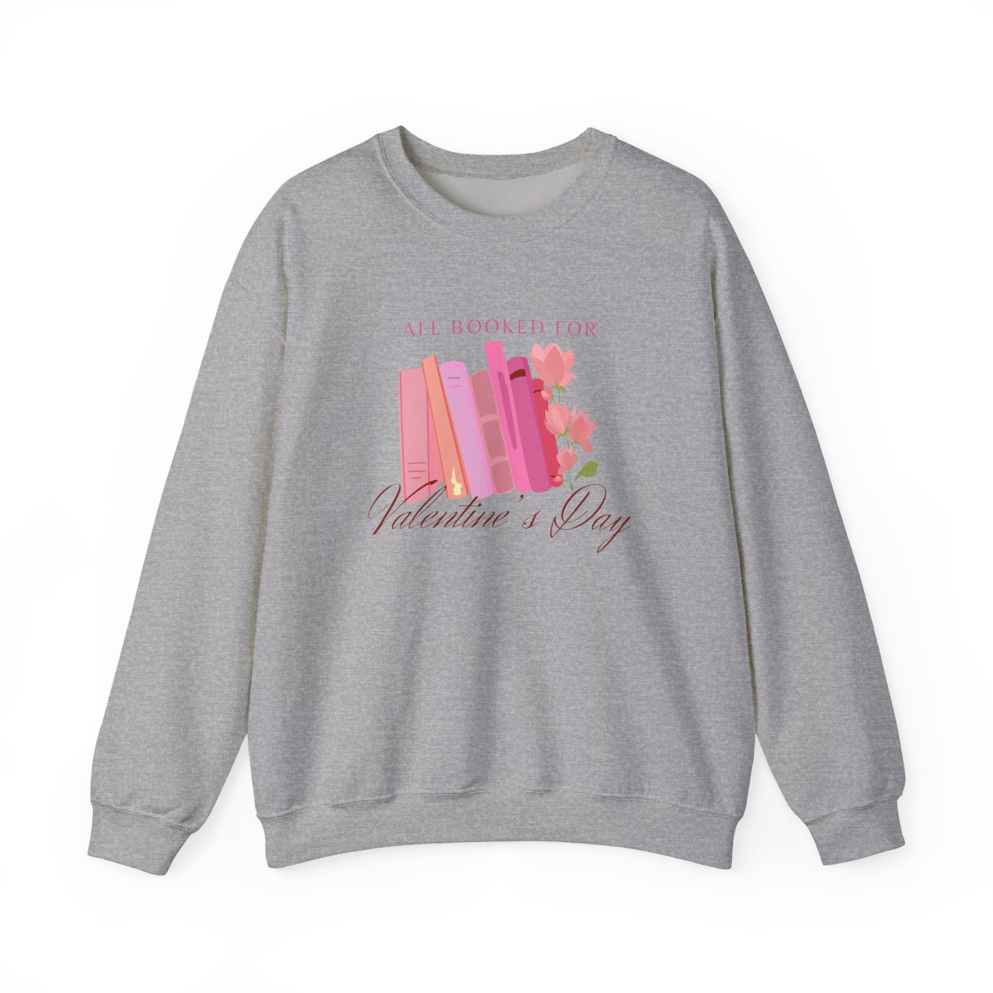 Valentine's Day Book Lover Crewneck Sweatshirt - All Booked